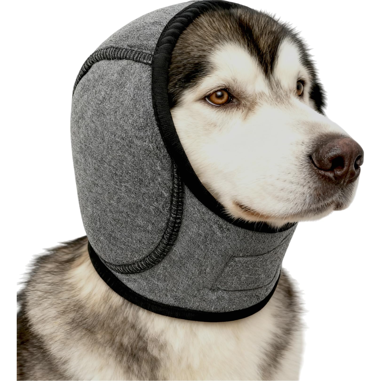 Dog Ear Defenders,Waterproof and Comfortable Dog Snood Ear Protectors,Comfortable Quiet,Shower Cap Pet Supplies,for dogs with a head circumference of 35–48 cm,for Bath Grooming Thunder Fireworks (M)