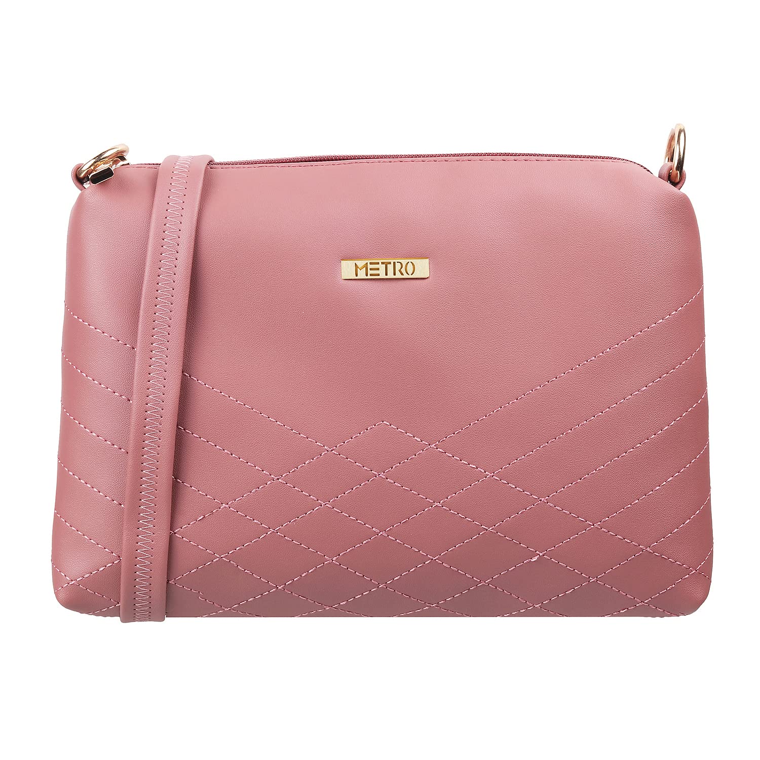 Metro Women Peach Zip Top Sling Bag (66-7352) (B09W1BQ7LV) Amazon Price History, Amazon Price Tracker