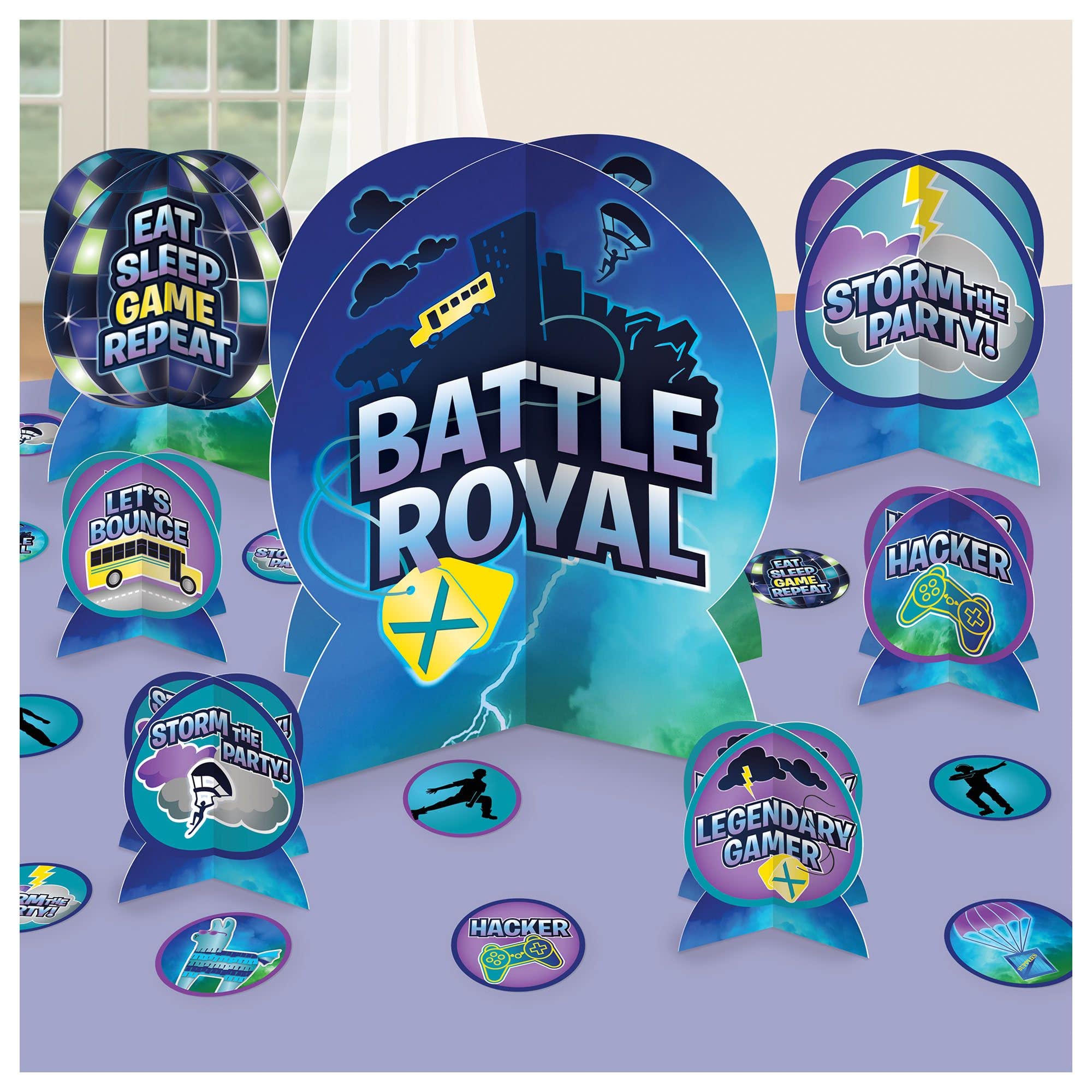 Amscan Blue Table Centrepiece Battle Royal