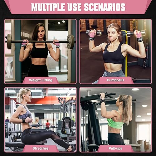 Miniatura 6 de COFIT Correas de muñeca para levantamiento de pesas, muñequeras de entrenamiento con cuero Oxford de doble capa, agarre mejorado para una protección