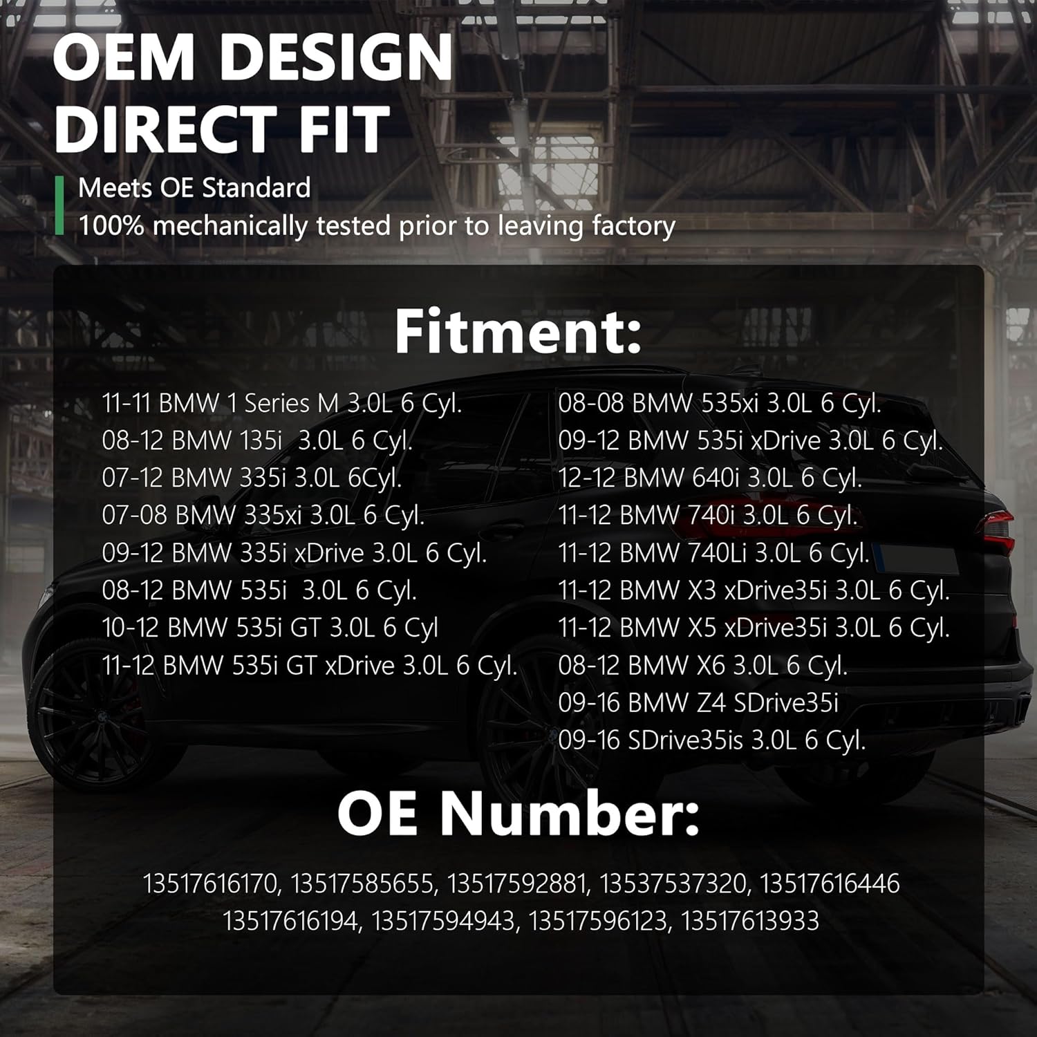 High Pressure Fuel Pump w/Fuel Pressure Sensor Compatible with BMW N54 N55 Engines 135i 335i 335xi 535i 535xi 640i 740i X3 X5 X6 Z4 1 Seires M Replacing 13517616170 13517585655