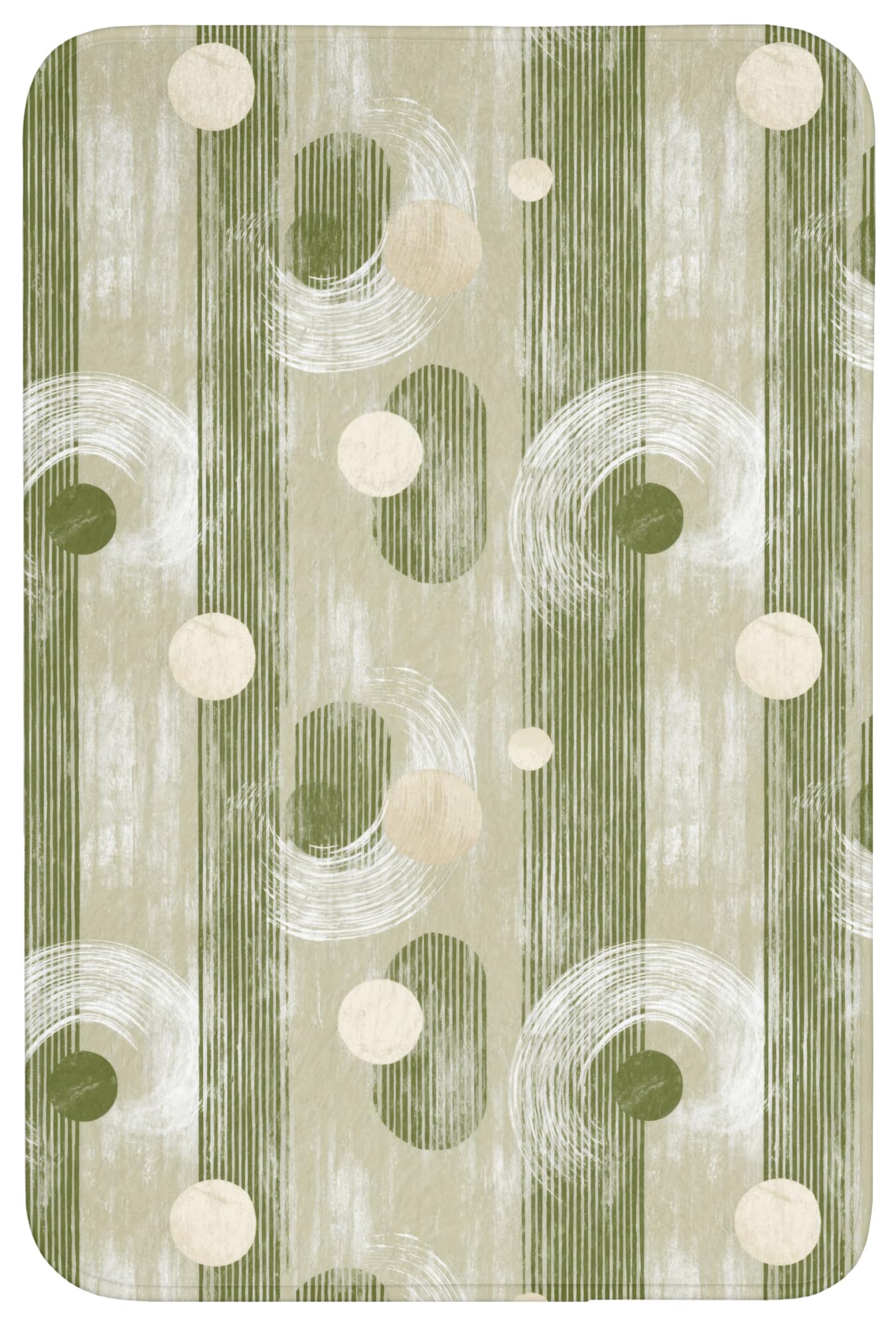 Tappeti Bagno Tappetino Doccia Assorbente Bath Mat Decorazioni | 60x90 cm - Rettangolare - Memory Foam Tappeto Lavabile Moderni Artistico - Moderno - Verde