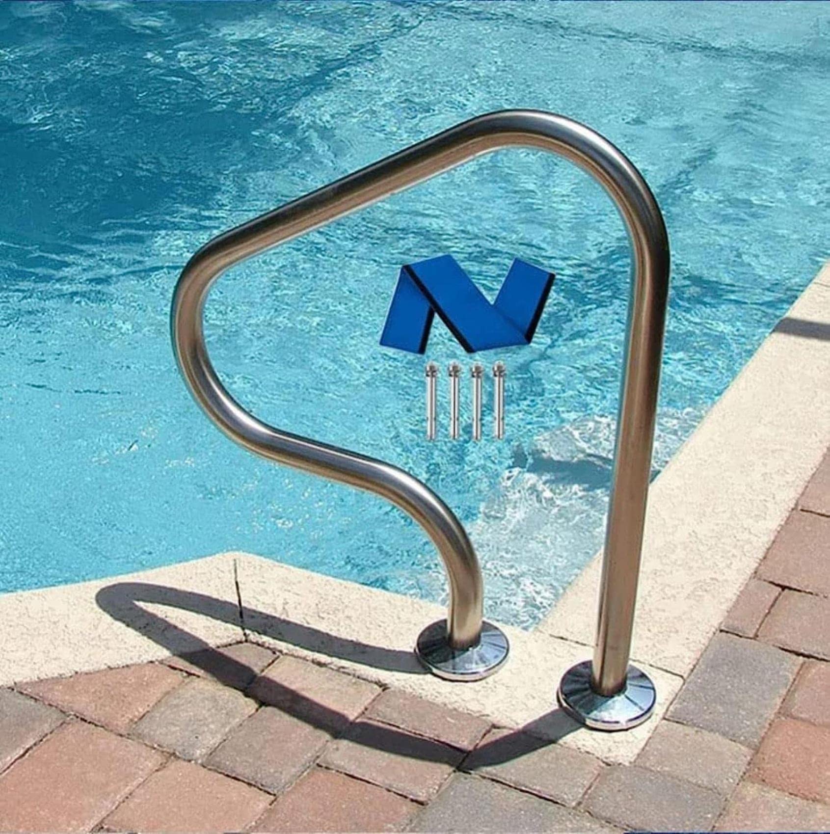 Rampe de piscine pour piscine creusée et mains courantes de sécurité en inox