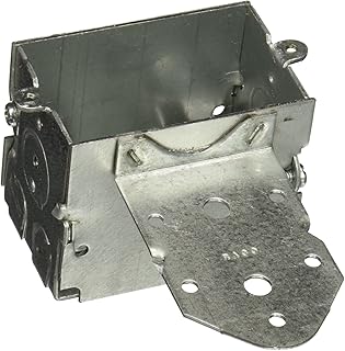 Hubbell Raco 522 2-1/2-Inch Deep Switch Electrical Box, Gangable with LB Stud 5/8-Inch Setback Bracket, (2) 1/2-Inch End Knockouts, (4) MC/BX/Flex Cable Clamps, 3-Inch x 2-Inch