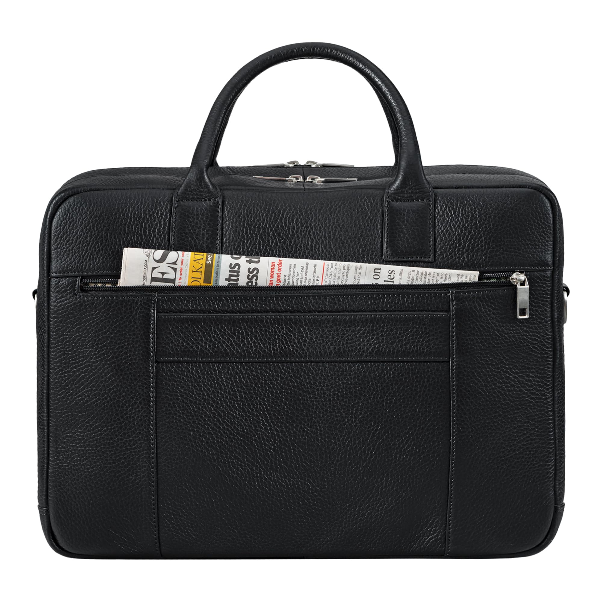 STILORD Dawson skórzana torba na ramię aktówka na laptopa 15,6 cala DIN A4 Business Satchel prawdziwa skóra czarny