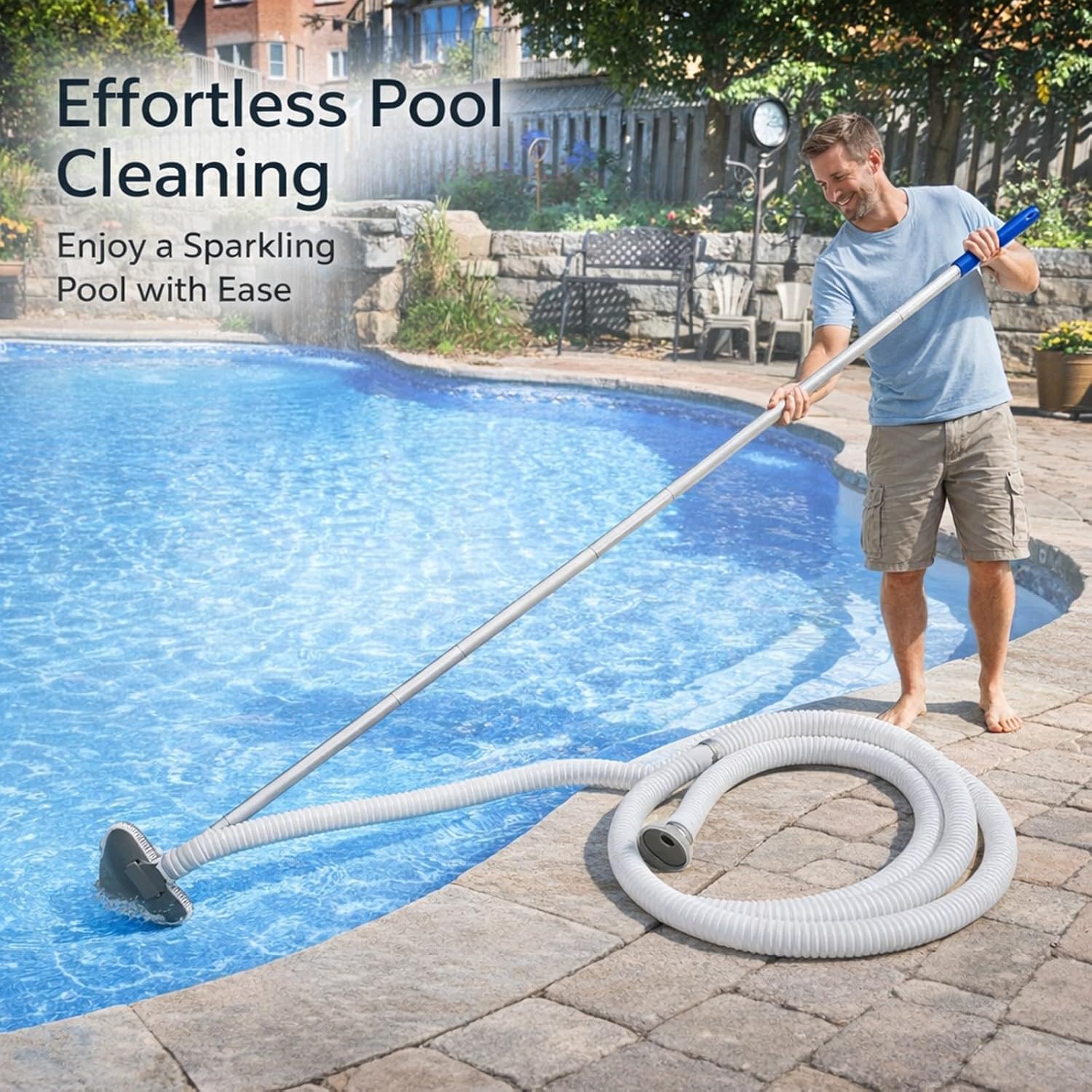 Handheld Pool Vacuum Cleaner Set, Lightweight ABS Deep Cleaning Tool for Pools, Hot Tubs, and Spas – Portable Dust & Debris Removal, Energy Efficient, Easy to Use for Crystal