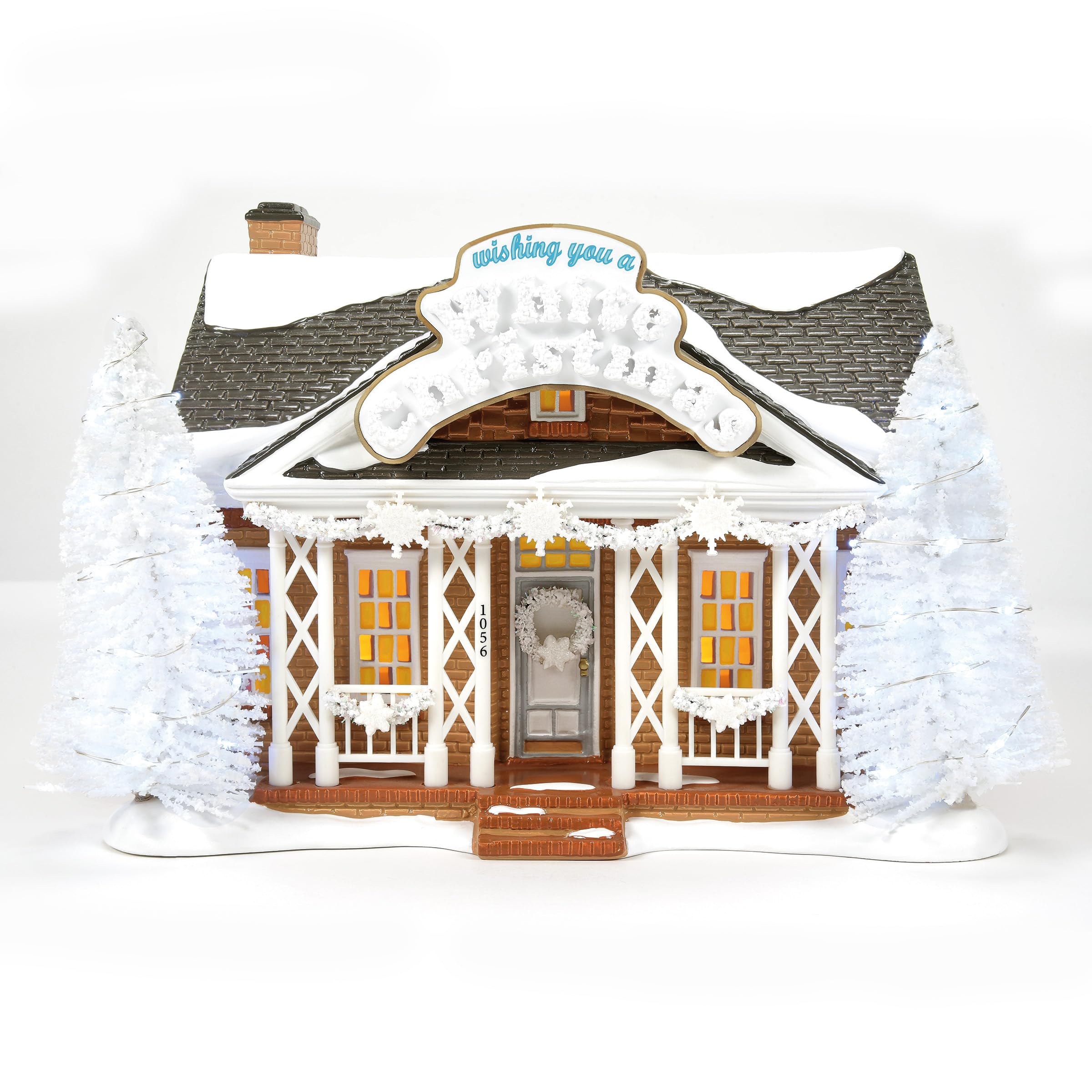 Department56  Village クリスマスハウス Amazon.com: Department 56 Snow Village 1056 Christmas Lane House