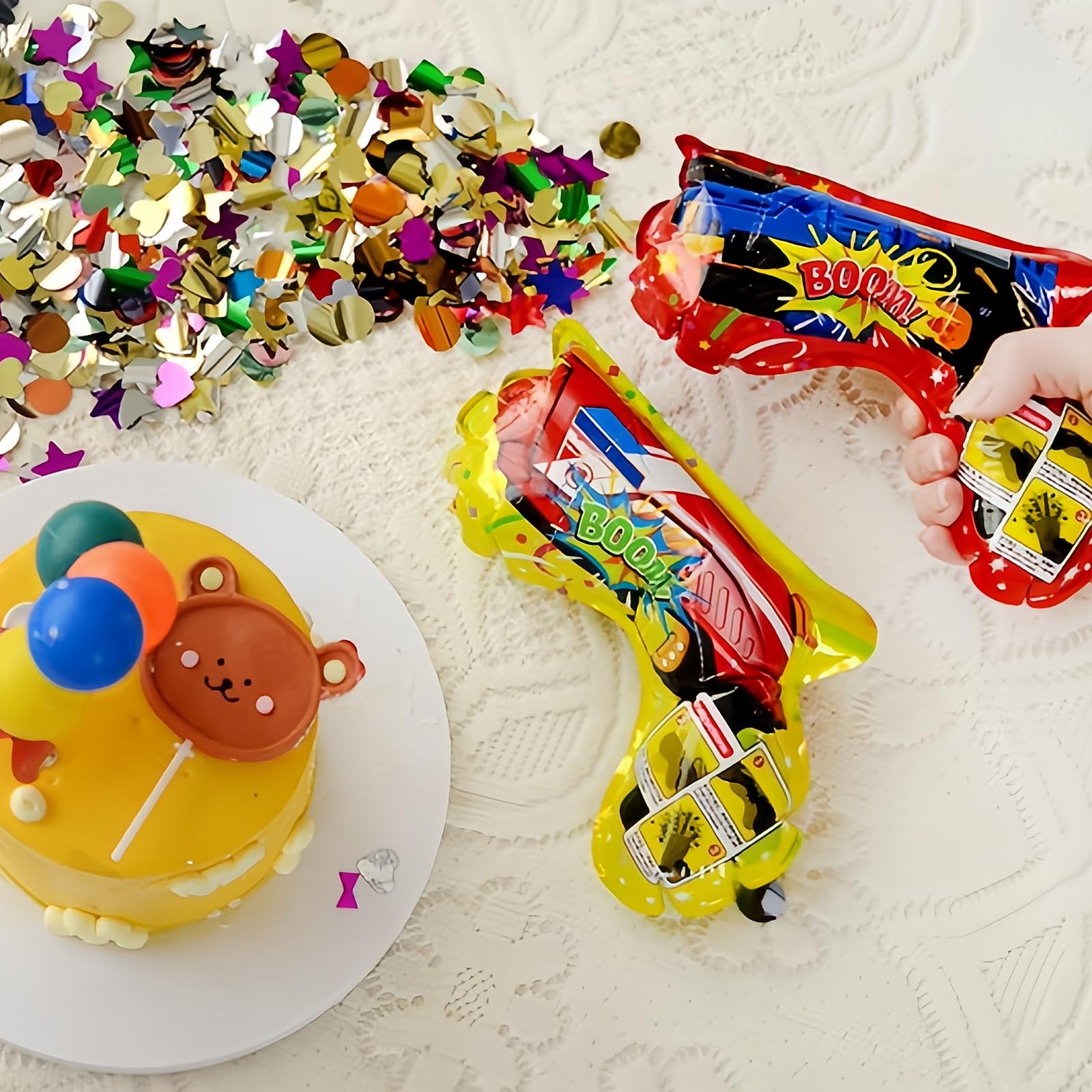 Lot De 6 Pistolets à Confettis Dorés XiXiRan – Biodégradables, Pour Anniversaire, Mariage