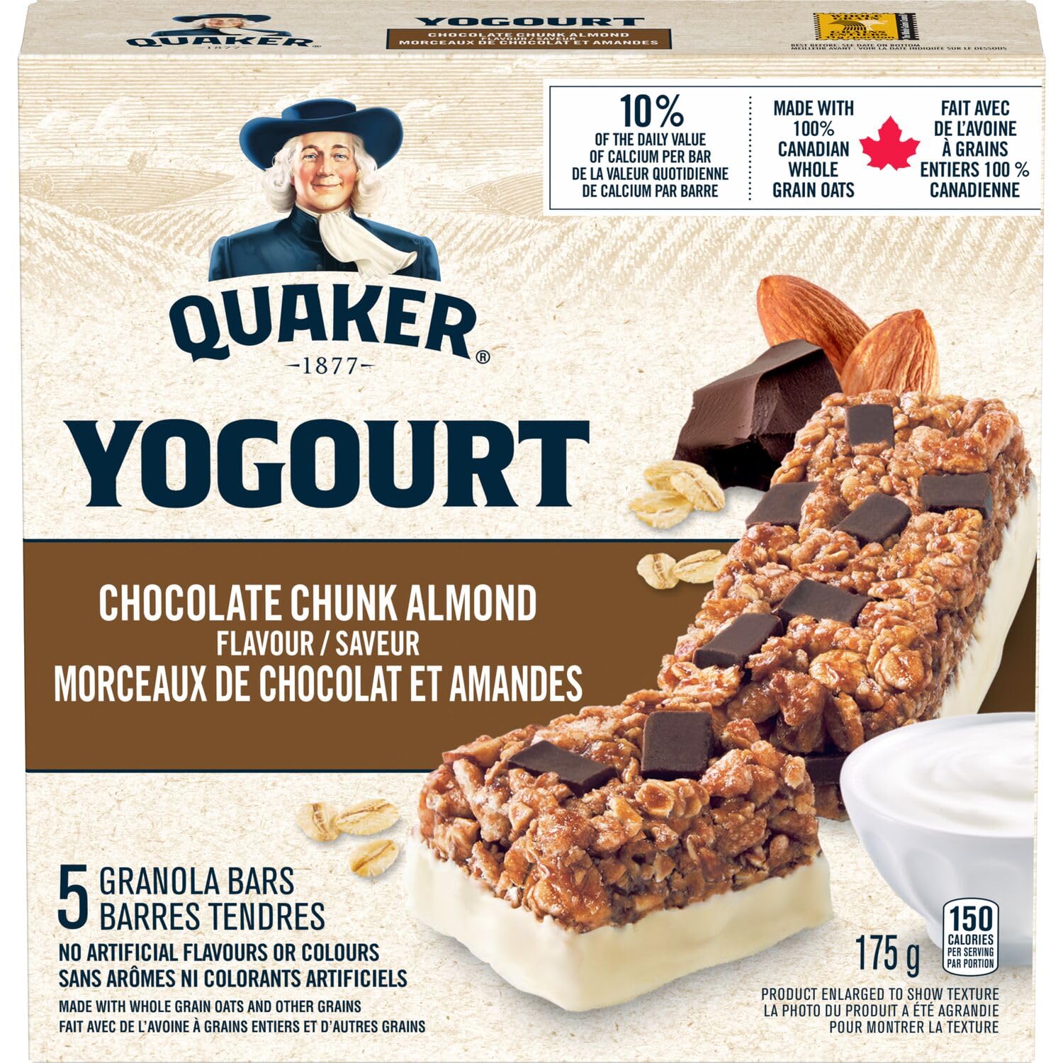 quaker chocolate chunk granola bar
