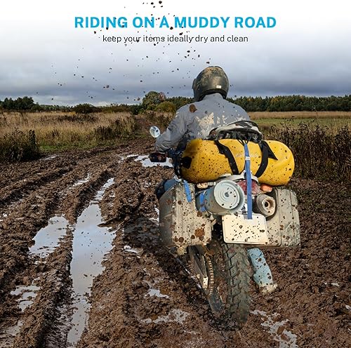 Miniatura 6 de Gonex Bolsa de lona impermeable extra grande de 40 L, 60 L, 80 L, bolsa de lona seca de viaje, bolsa resistente con correas y asas duraderas para