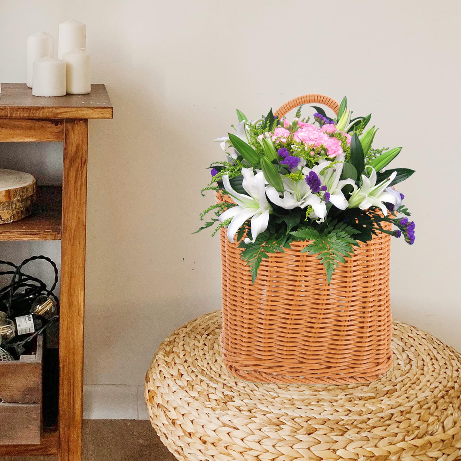 Cesta de Almacenamiento de Plástico para Pared Diseño Único, Cesta Multifunción para Cocina y Decoración de Habitaciones, Soporte Práctico para Plantas y Objetos Varios
