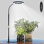 bseah Grow Light, LED Plant Light for Indoor Plants Growing, Full Spectrum Desk Grow Lamp with Pedestal, Automatic Timer for 3H/9H/12H, 10 Dimmable Levels, Height Adjustable