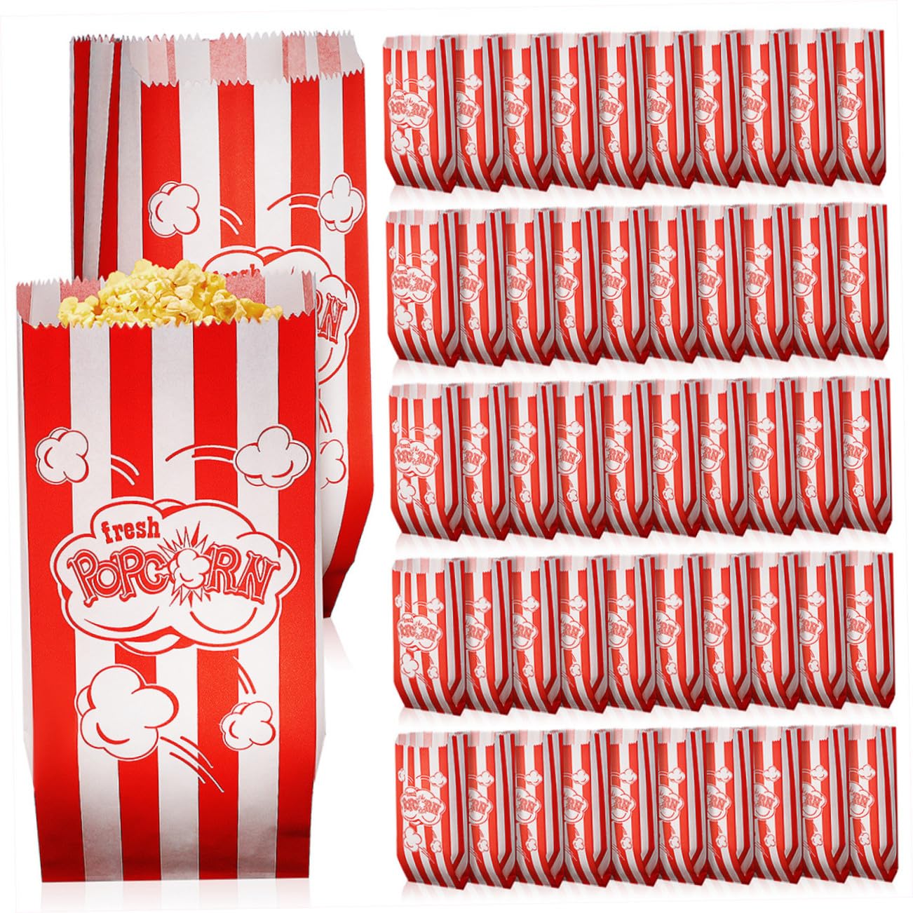 Pop corn papier pour cinéma à la maison, sachet portable UKCOCO étanche à l'huile - 8