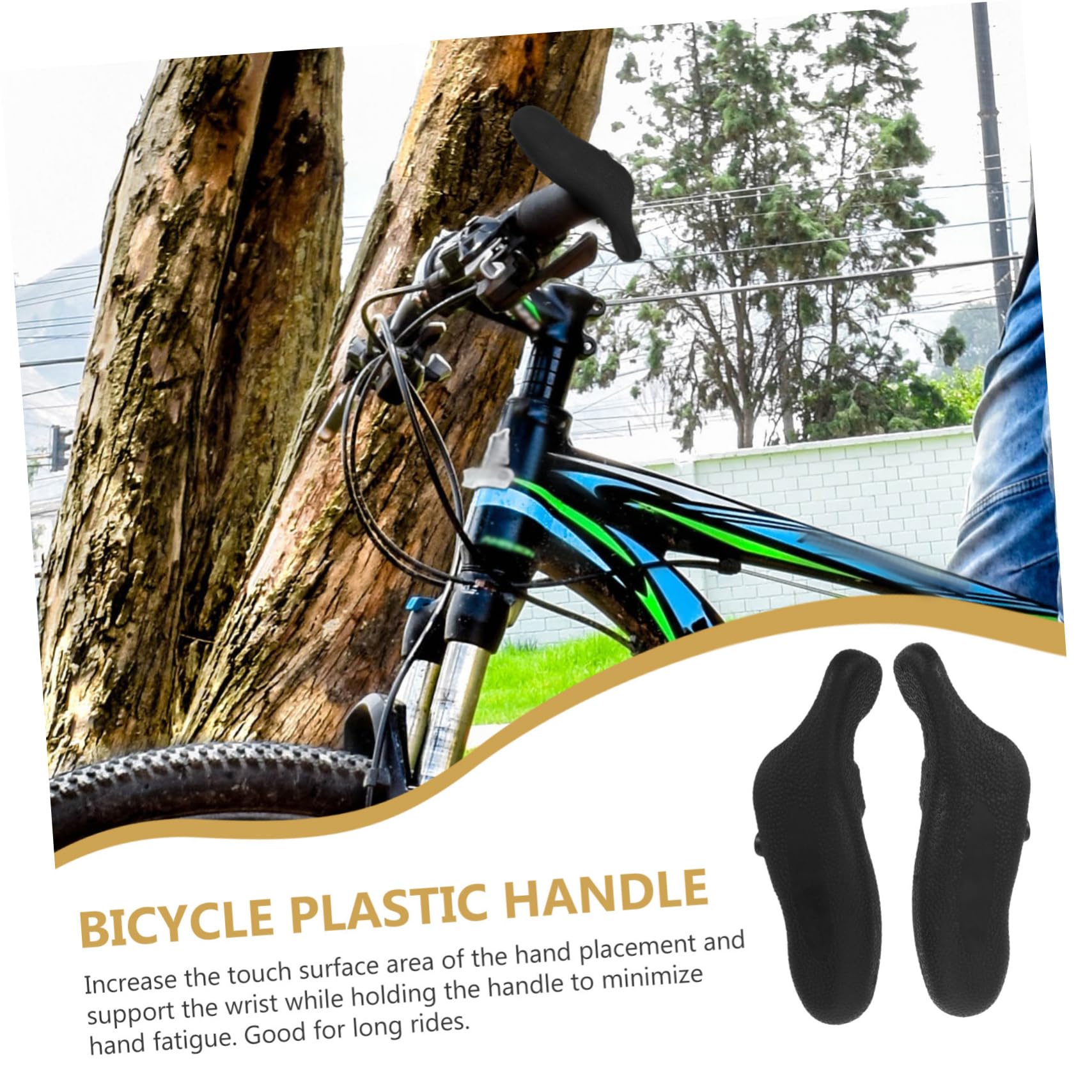 Toyvian Guidon de vélo de Montagne poignées de Couverture de Guidon de vélo Parties à vélo poignées de vélo Guidon pour VTT poignées de Guidon poignée de vélo Caoutchouc Noir