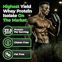 Vista 2 de Species Nutrition Isolyze - Proteína de suero en polvo, 100% aislado de suero de leche para construcción muscular, 0.71 oz de proteína por