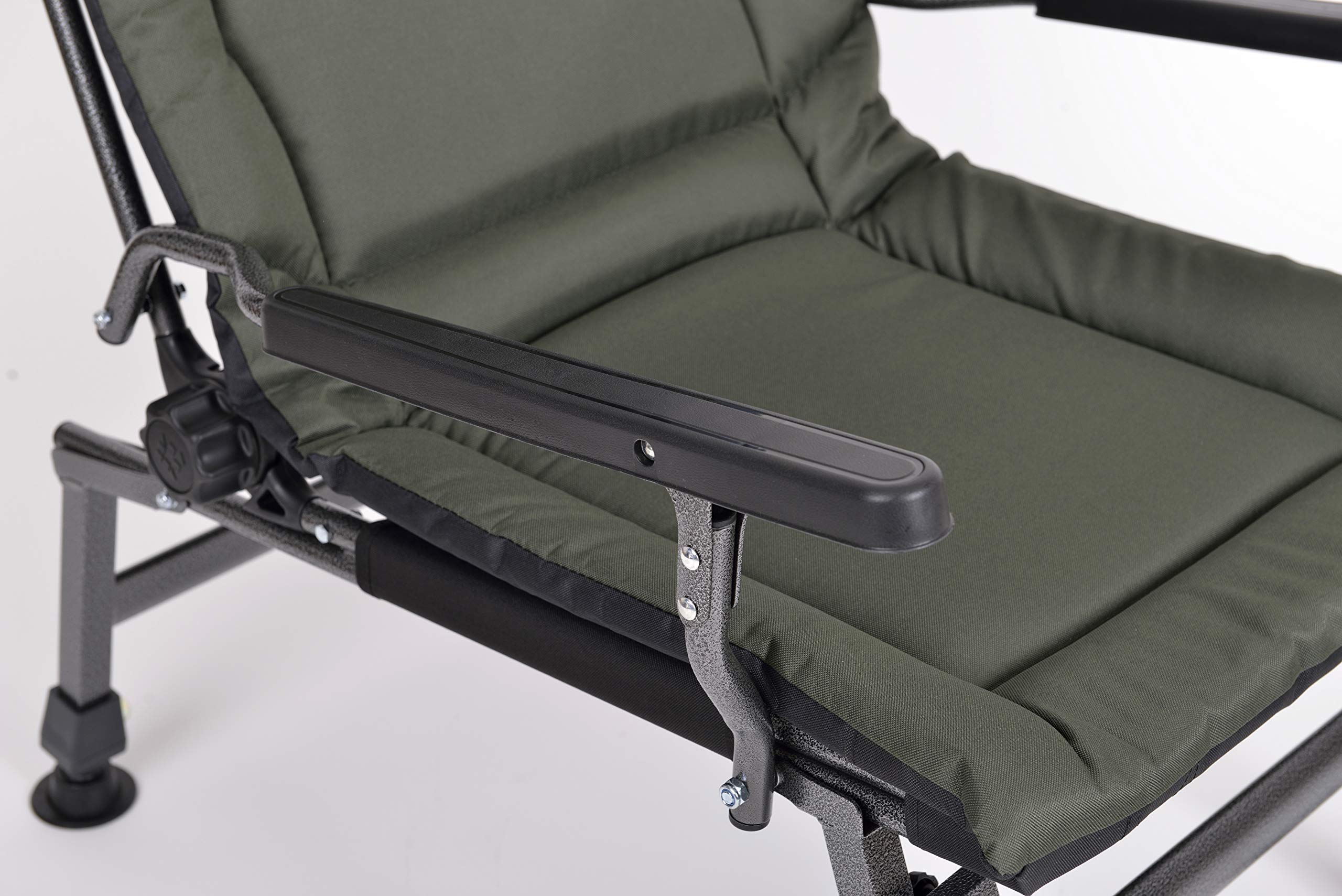 Chaise de pêche Deluxe Carp F5R ST/P avec support canne et hauteur supplémentaire