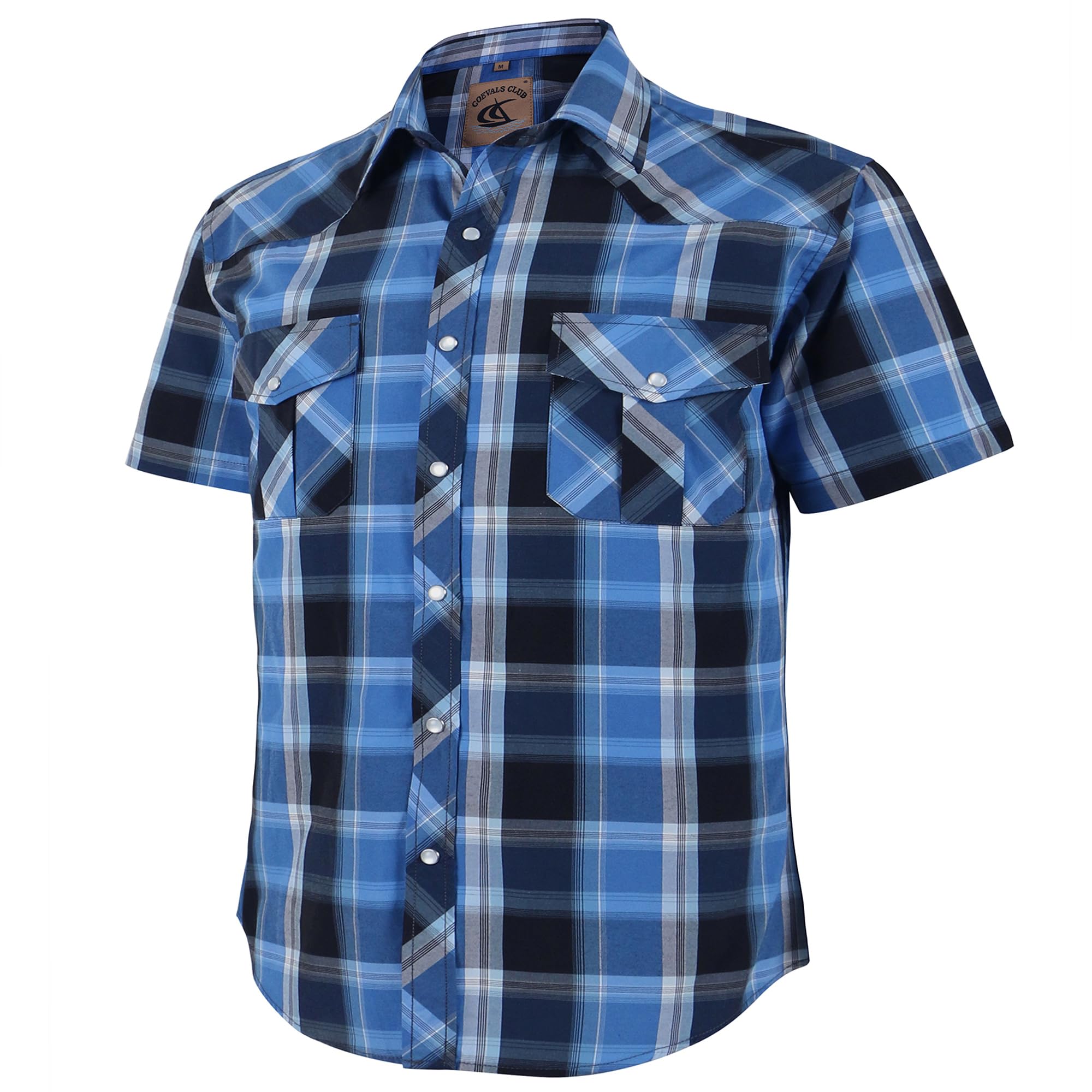 Men's Western Cowboy Short Sleeve Button Up Down Casual Work Shirts