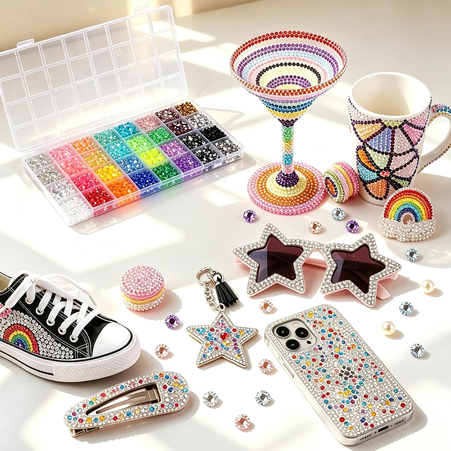 4mm Resin Jelly Rhinestones 16000 PCS for Bedazzling 32 Colors Kit image 4