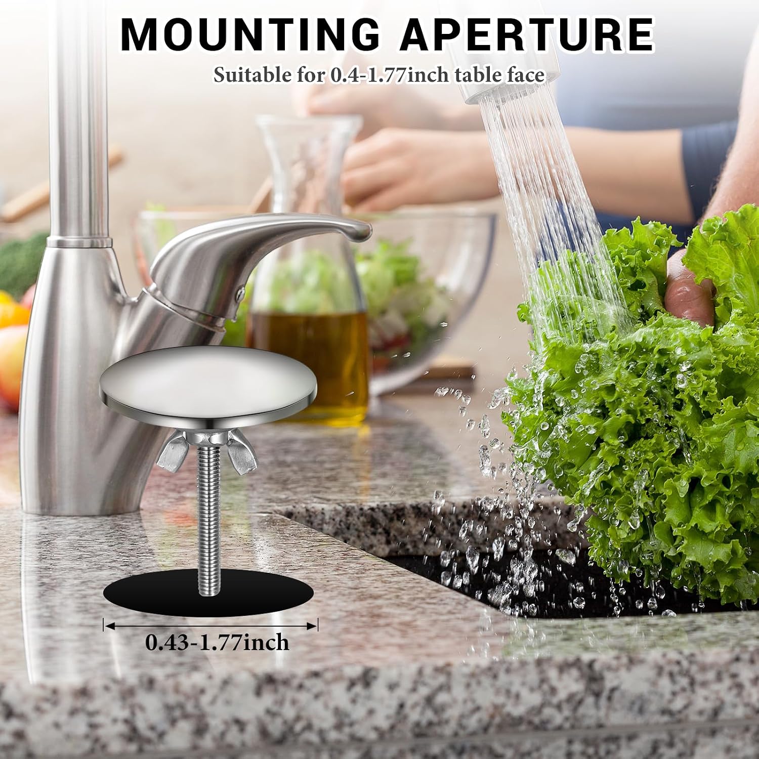 LEIFIDE 2 Pcs 2 Inch Kitchen Sink Hole Cover Faucet Hole Cover Stainless Steel Kitchen Sink Tap Plate Stopper Blanking Metal Plug(Polished Chrome)