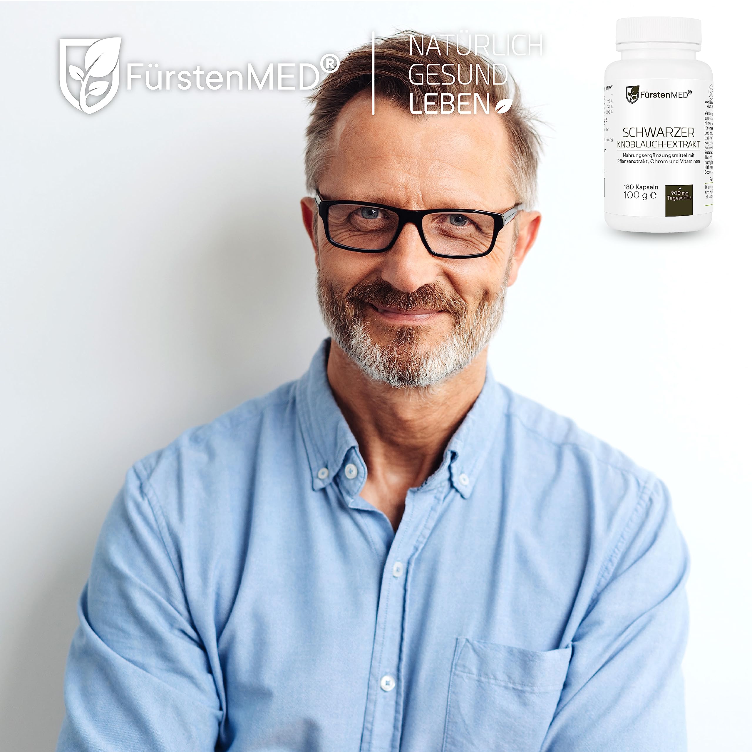 FürstenMED® 180 Schwarzer Knoblauch Kapseln, als 10:1 Extrakt = 9.000mg