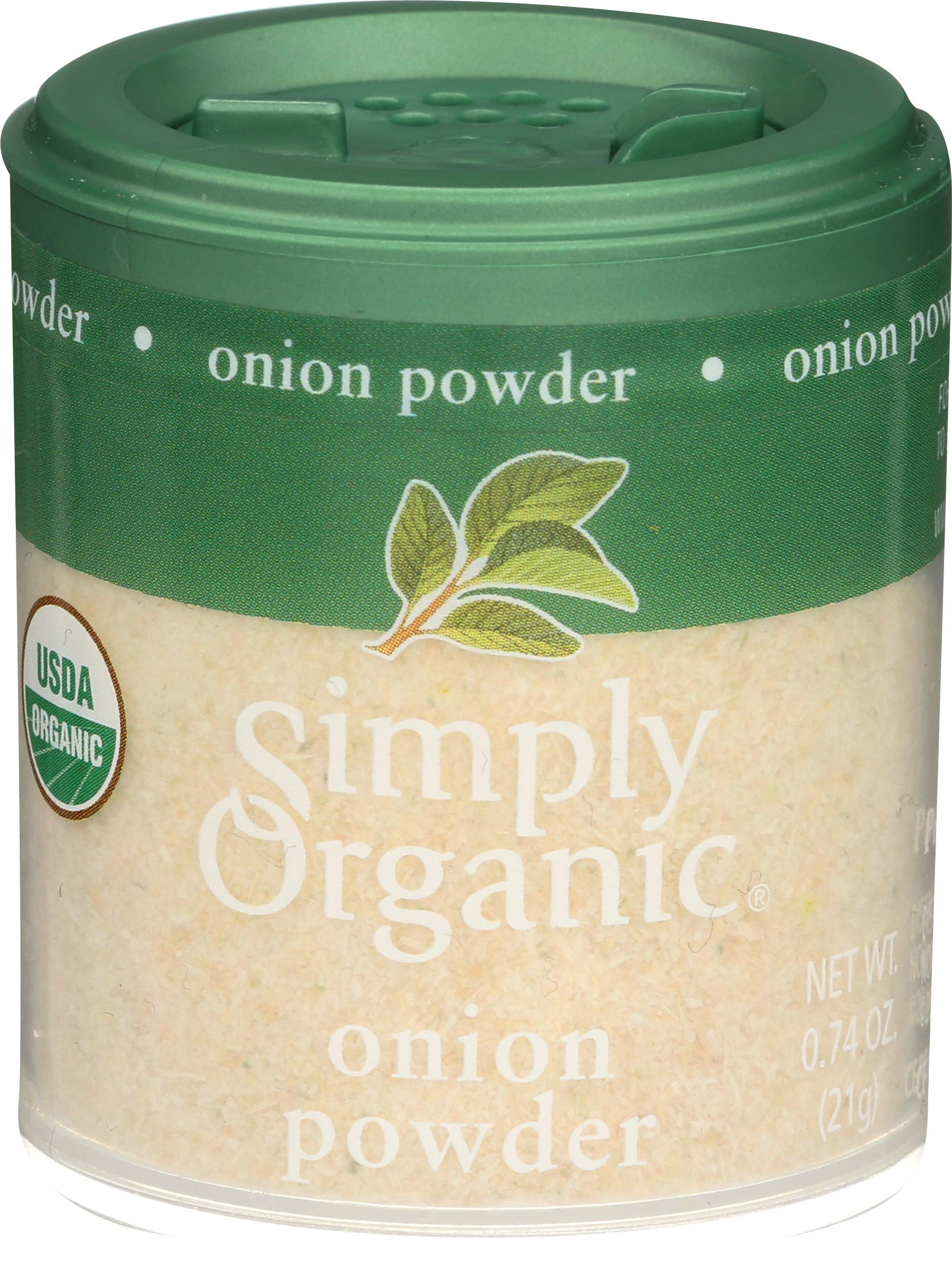 Simply Organic Onion, White Powder, Certified Organic, Kosher, Mini Spices | 0.74 Ounce (Pack of 1)
