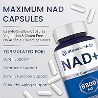Vista 2 de Suplemento NAD+ de 8,809 mg con NAD liposomal y resveratrol para mujeres y hombres, 120 cápsulas para apoyar la salud celular, aumentar