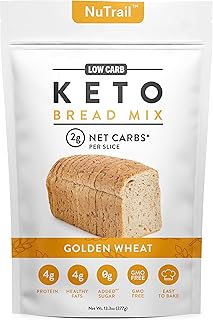 Best NuTrail™ - Keto Bread Mix - Only 2g Net Carbs per slice - Makes 1 Large Loaf - Low Carb Food - Easy Baking (13.3 oz) (1 Count) Review 