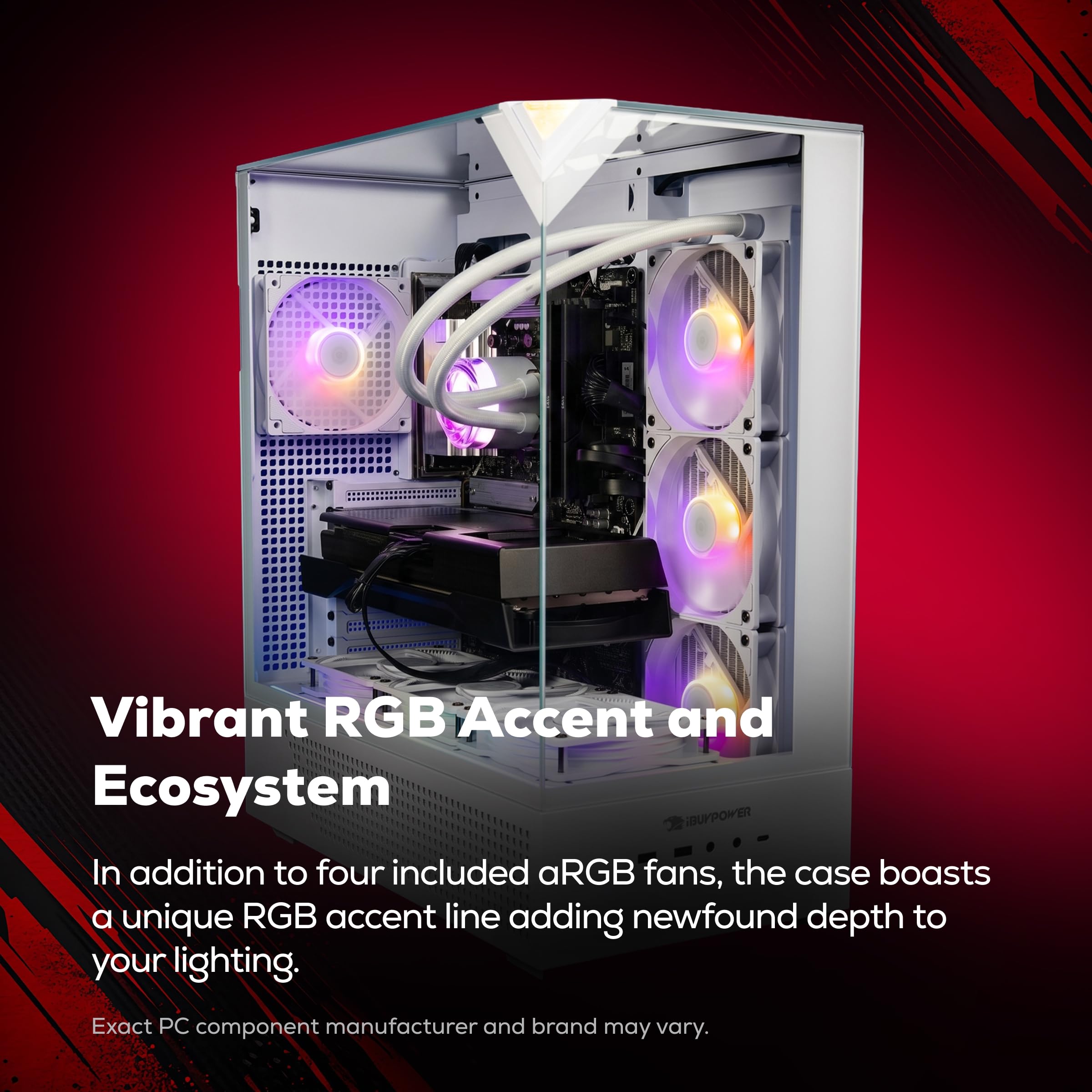 iBUYPOWER Element Gaming PC Desktop Computer AMD Ryzen 9 7900X CPU, NVIDIA GeForce RTX 5070 12GB GPU, 32GB DDR5 RAM, 1TB NVMe SSD, Windows 11 Home, Gamer Keyboard and Mouse - EWA9N5702 image 3