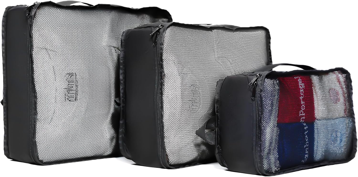 Manhattan Portage 3-Piece Packing Organizers Set Premium Packing Cubes with YKK Zippers and Durable Nylon Construction