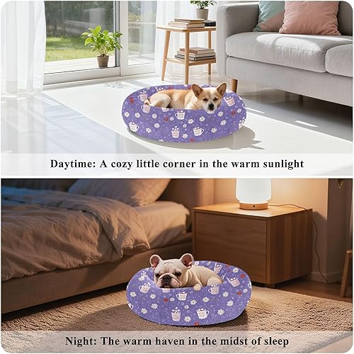 Miniatura 4 de Purple New Year Removable & Washable Pet Dog Beds fluffier Puppy Beds for Small Size Pets Supplies cama elevada para Perros Grandes