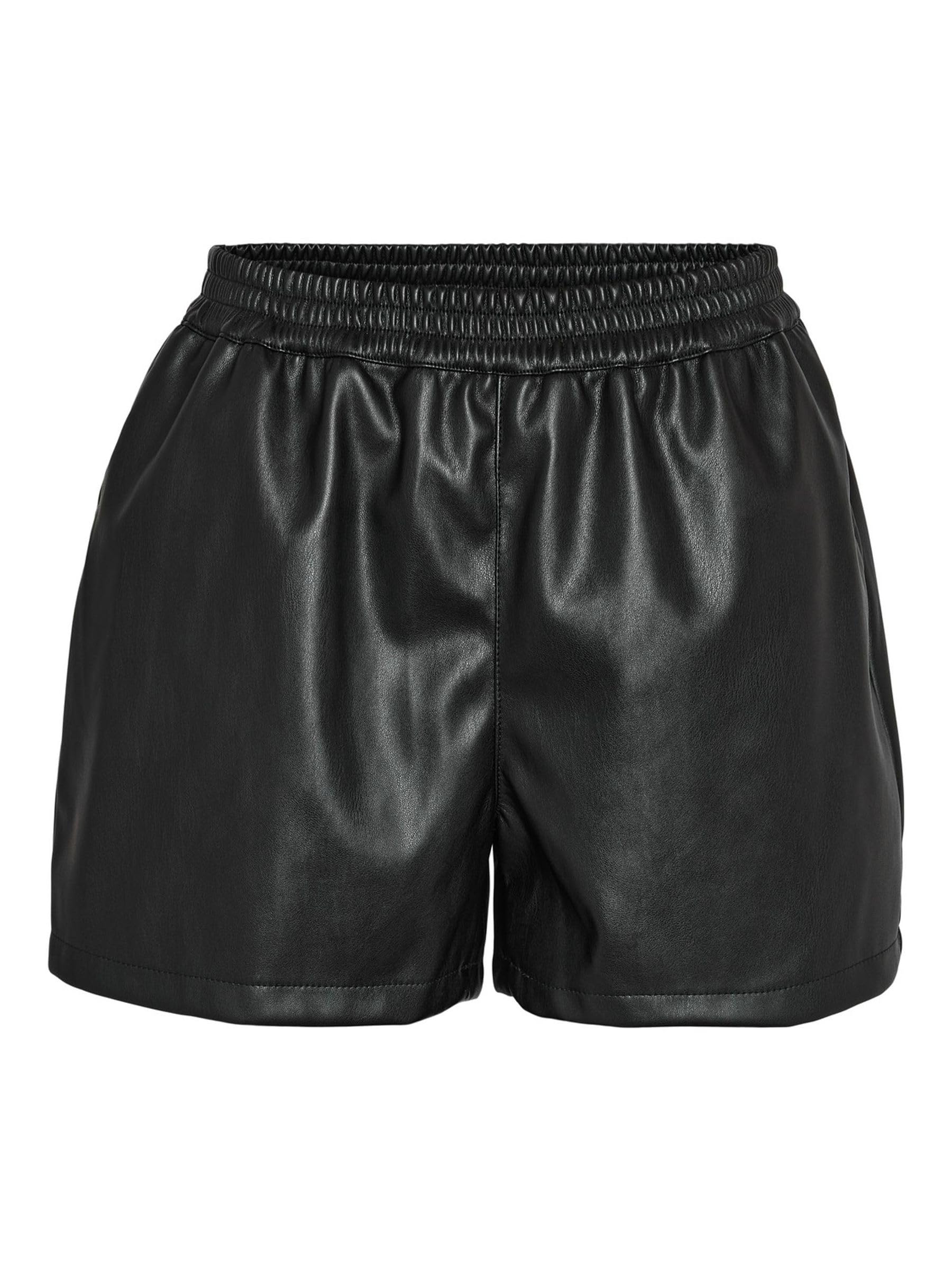 Noisy may Womens Nmandy Pu Hw WVN Noos Shorts, Black, M UK