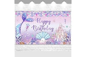 Mermaid Birthday Party Backdrop by Avezano: Enchanting Under the Sea Decor