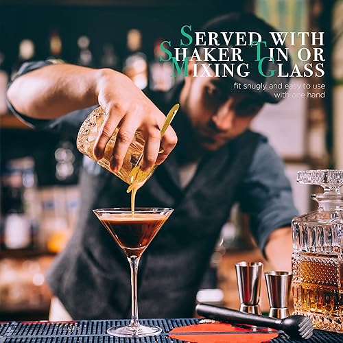 Miniatura 8 de Homestia Hawthorne Colador de cóctel  Colador de barra de acero inoxidable para bartending, colador de bebidas para barmanes y mixólogos, colador de