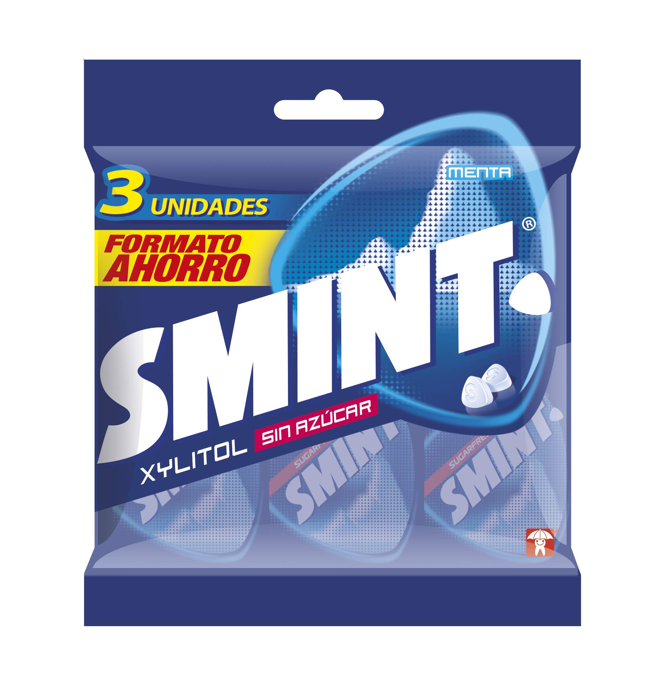 Smint Tabs Menta, Caramelo Comprimido sin Azúcar, 3 x 8g