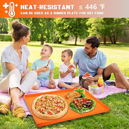 Miniatura 6 de Alfombrilla de silicona para parrilla Blackstone de 28 pulgadas, cubierta protectora de silicona de grado alimenticio para todas las estaciones,