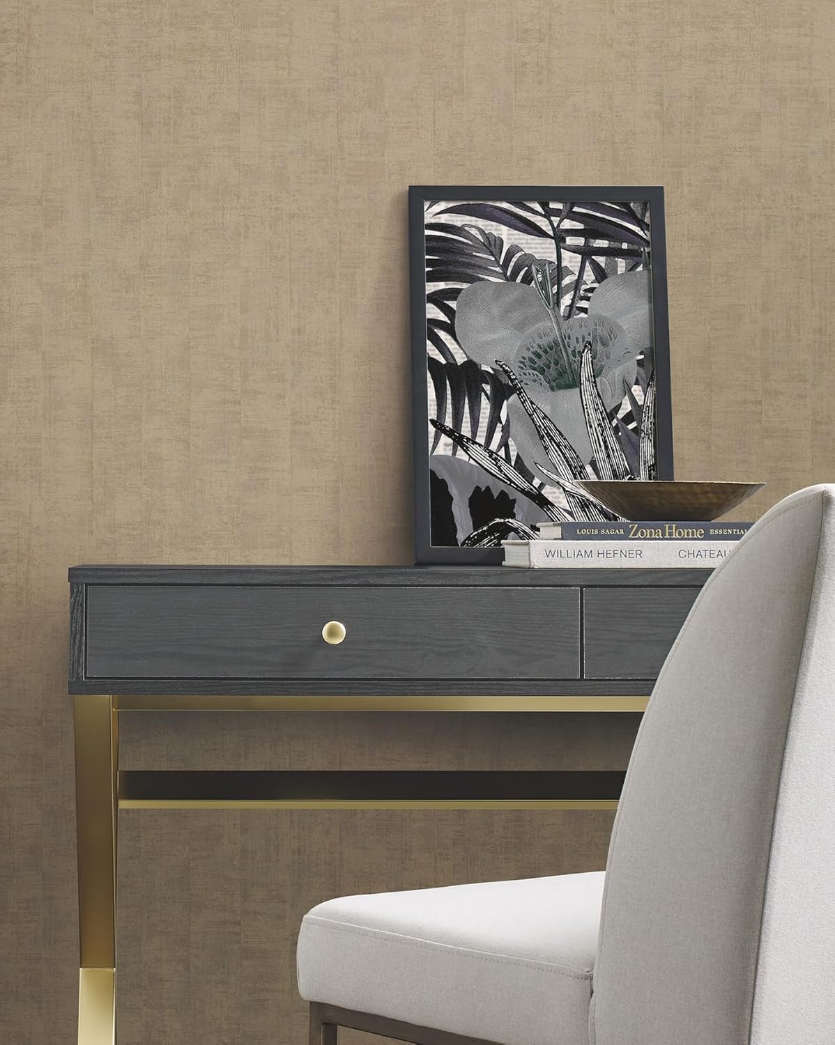 Brewster Home Fashions Costello Brass Distressed Wallpaper, 4178-4417