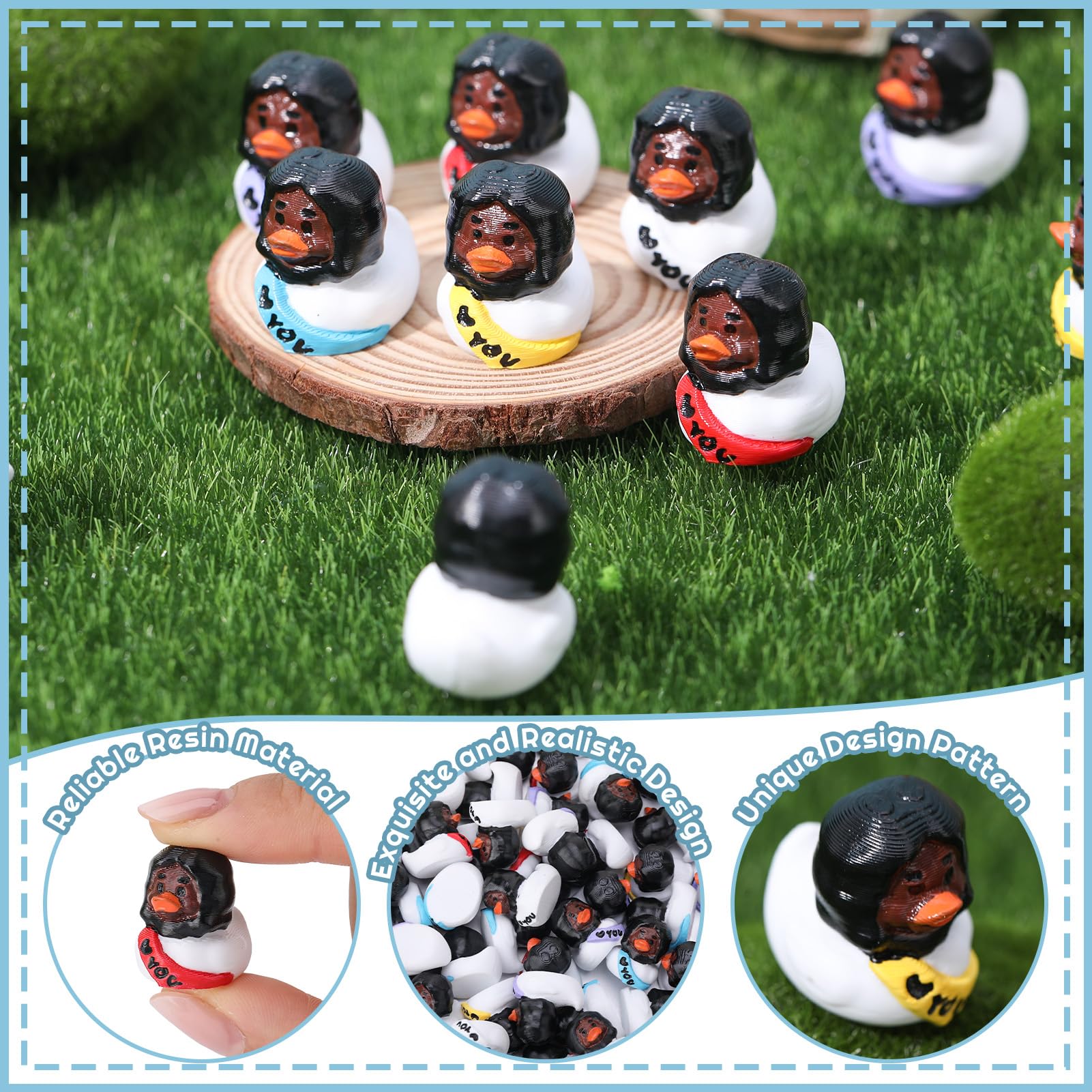saerryor 30 Pcs Mini Rubber Jesus Ducks Mini Jesus Figurines Tiny Ducks for DIY Cake Decoration Ornaments Crafts Moss Landscape - Image 3