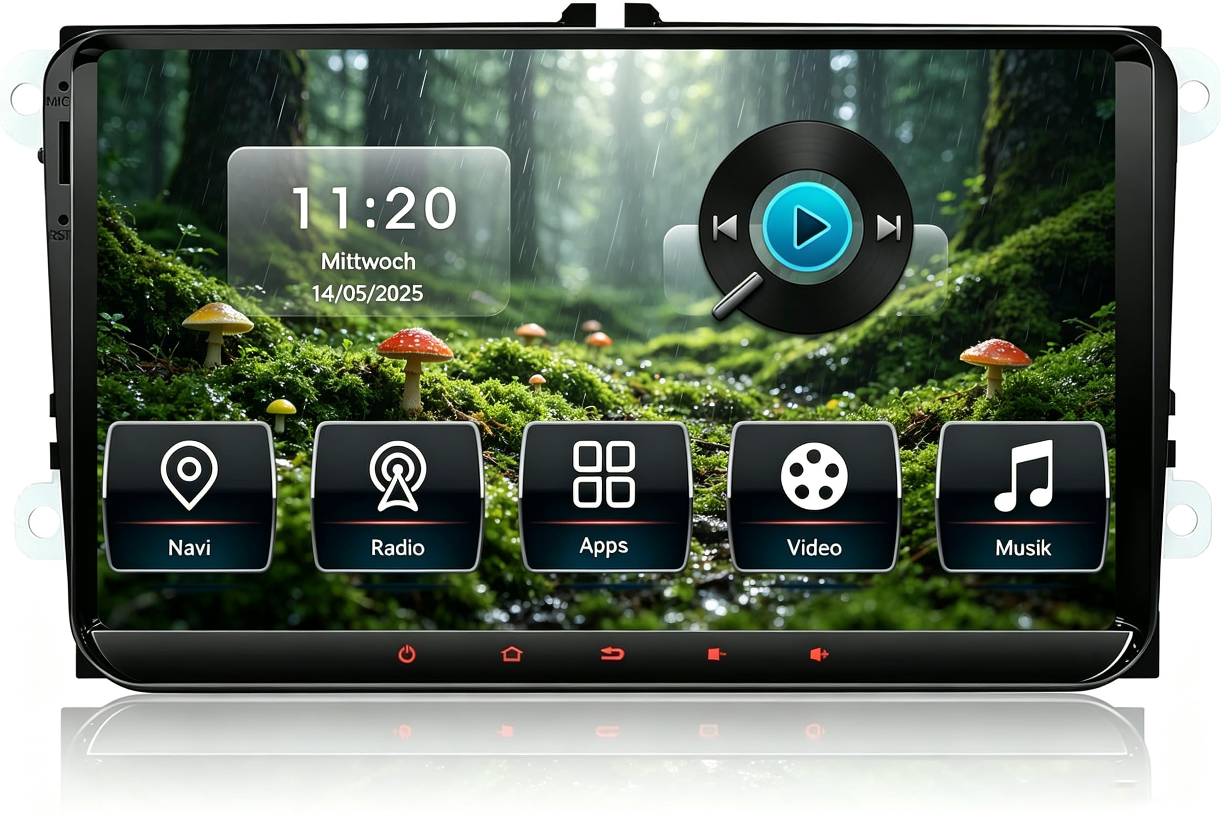 DAB+ Autoradio für VW Golf 5 6 T5 Polo Sharan Passat Tiguän,[Android 15.0 4GB+64GB 2.0Ghz] CAWELL Doppel DIN Radio mit 4G/Navi/BT/DSP 9 Zoll VW Radio mit DAB