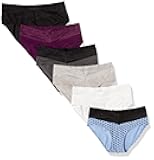 Women's Blissful Benefits Dig-Free Comfort Waist with Lace Cotton Hipster 6-Pack Ru2266w