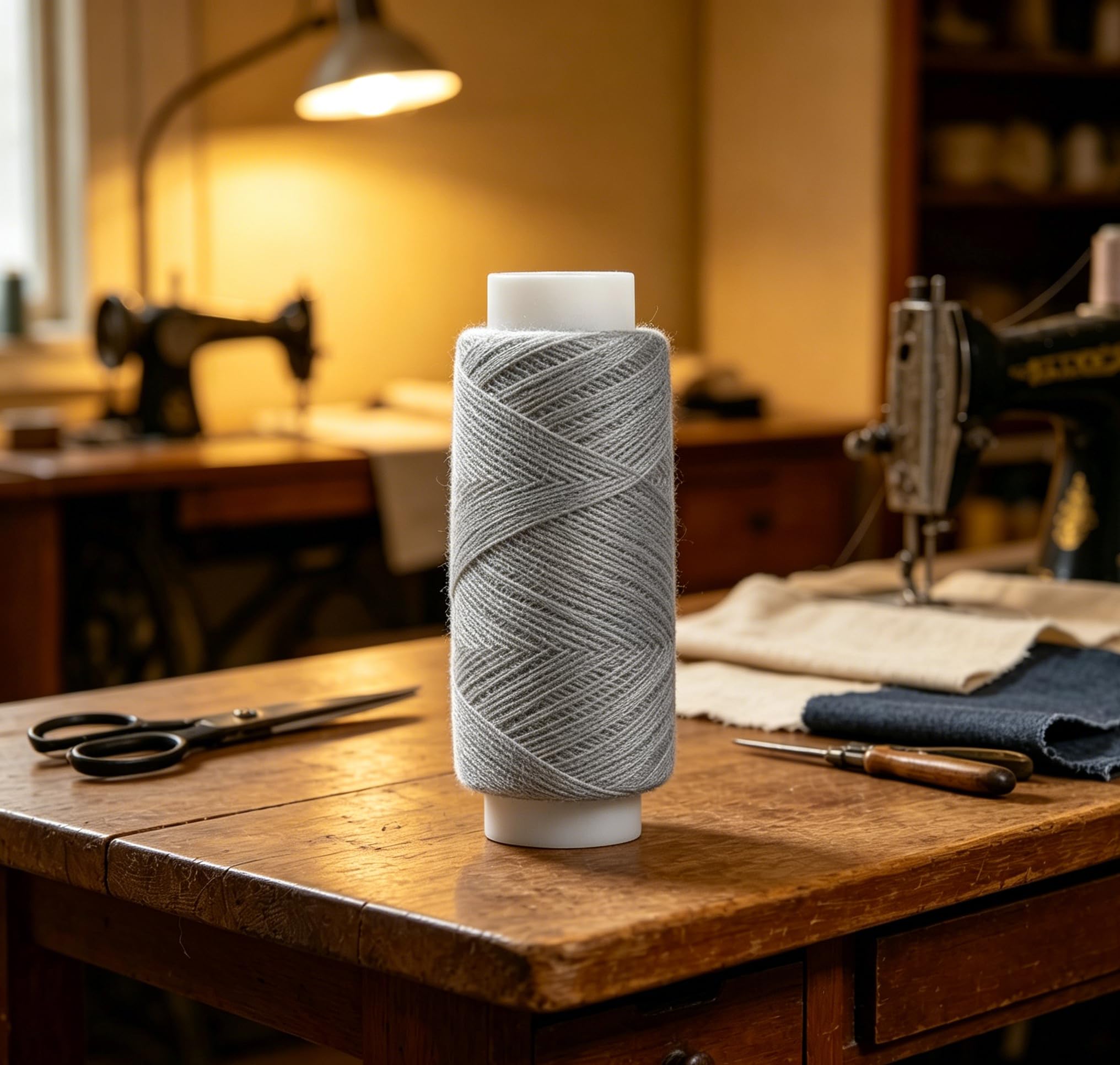 1 hilo de coser extrafuerte de poliéster, con hilo de coser para manualidades de cuero, color gris