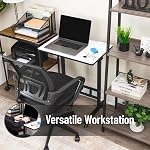Mind Reader Standing Whiteboard Desk, Adjustable Height, Computer Desk, Laptop Desk, Portable, Rolling, 21" L x 21.5" W x 68.5" H, White