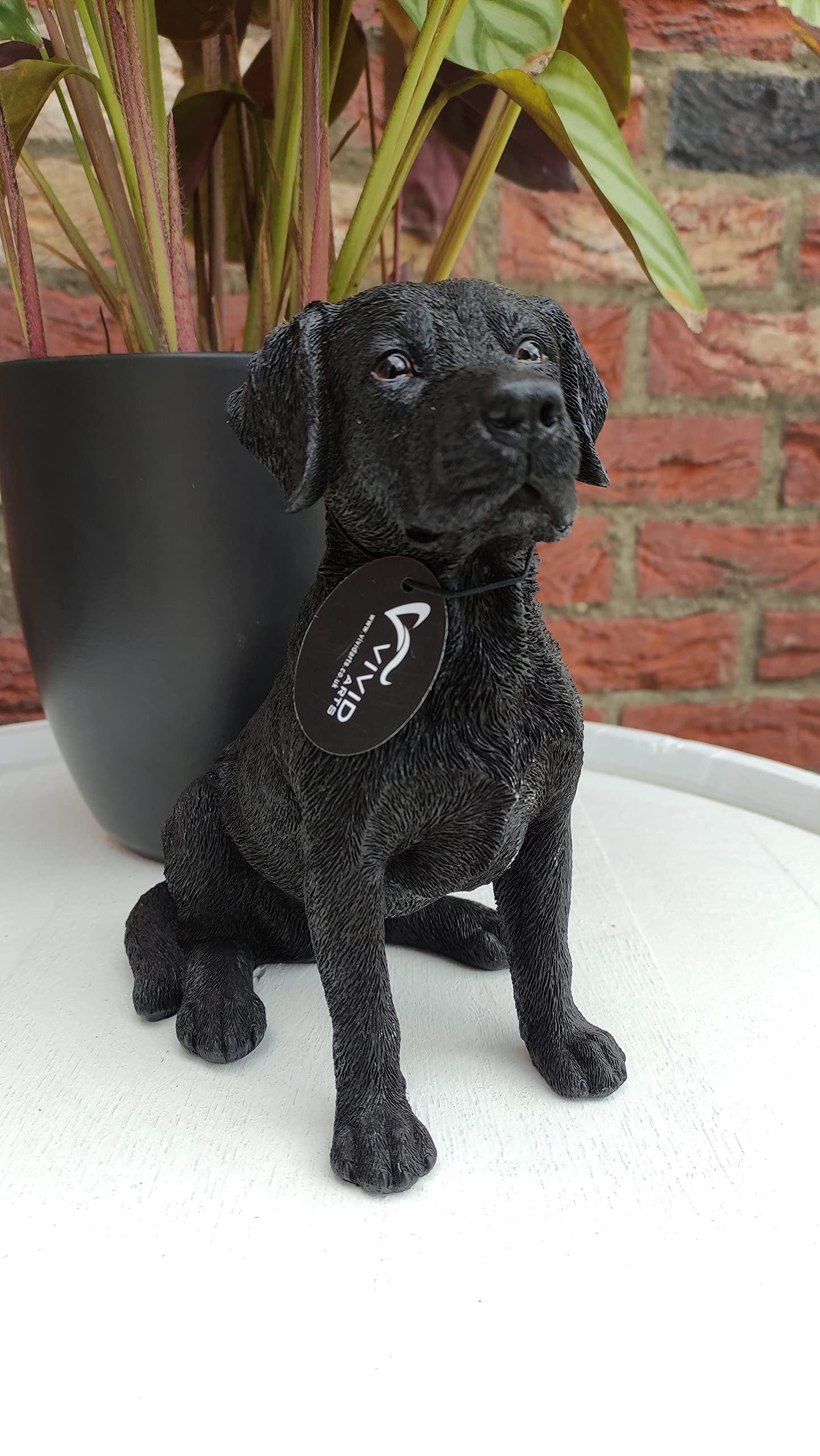 Vivid arts hollow resin black labrador 21cm, Length: 18.5cm Width: 8 cm Height: 13 cm - Image 3