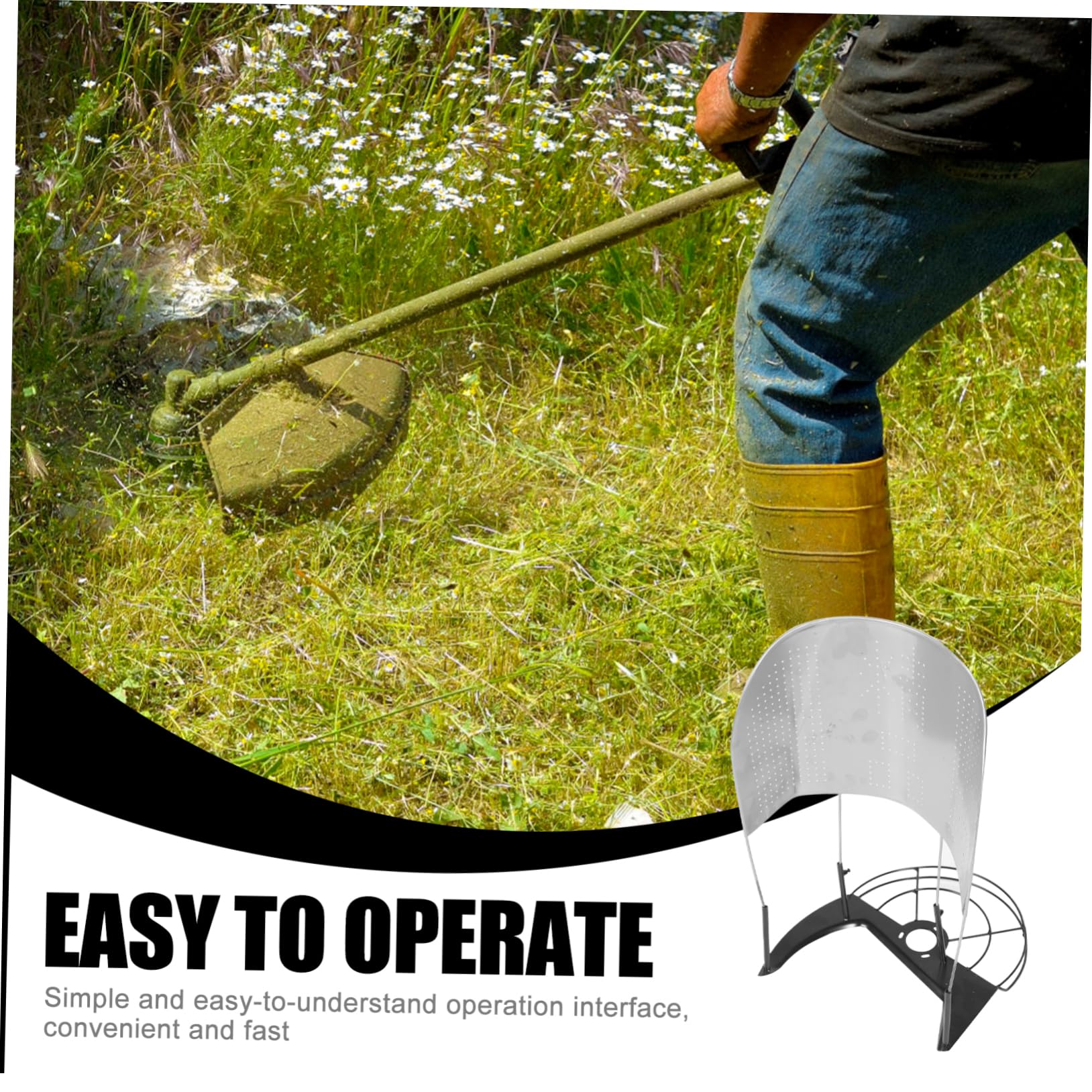 Accessorio per Mietitrice Telaio di Supporto per Raccolta Riso e Grano, Supporto per Vegetazione e Sterpaglie, Ricambio per Falciatrice e Decespugliatore