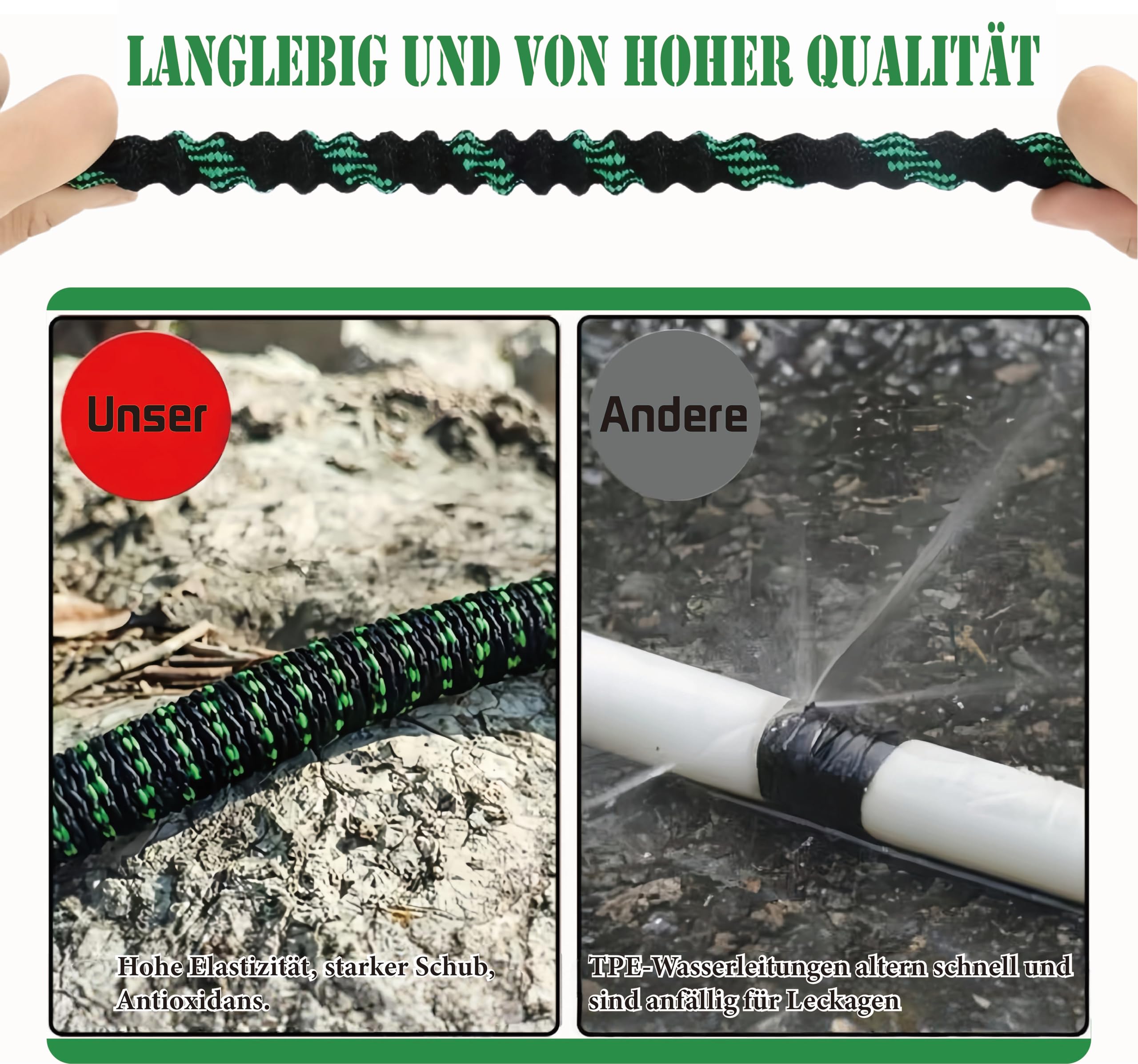 Kit di tubi da giardino espandibili per tubo da giardino (45 m)