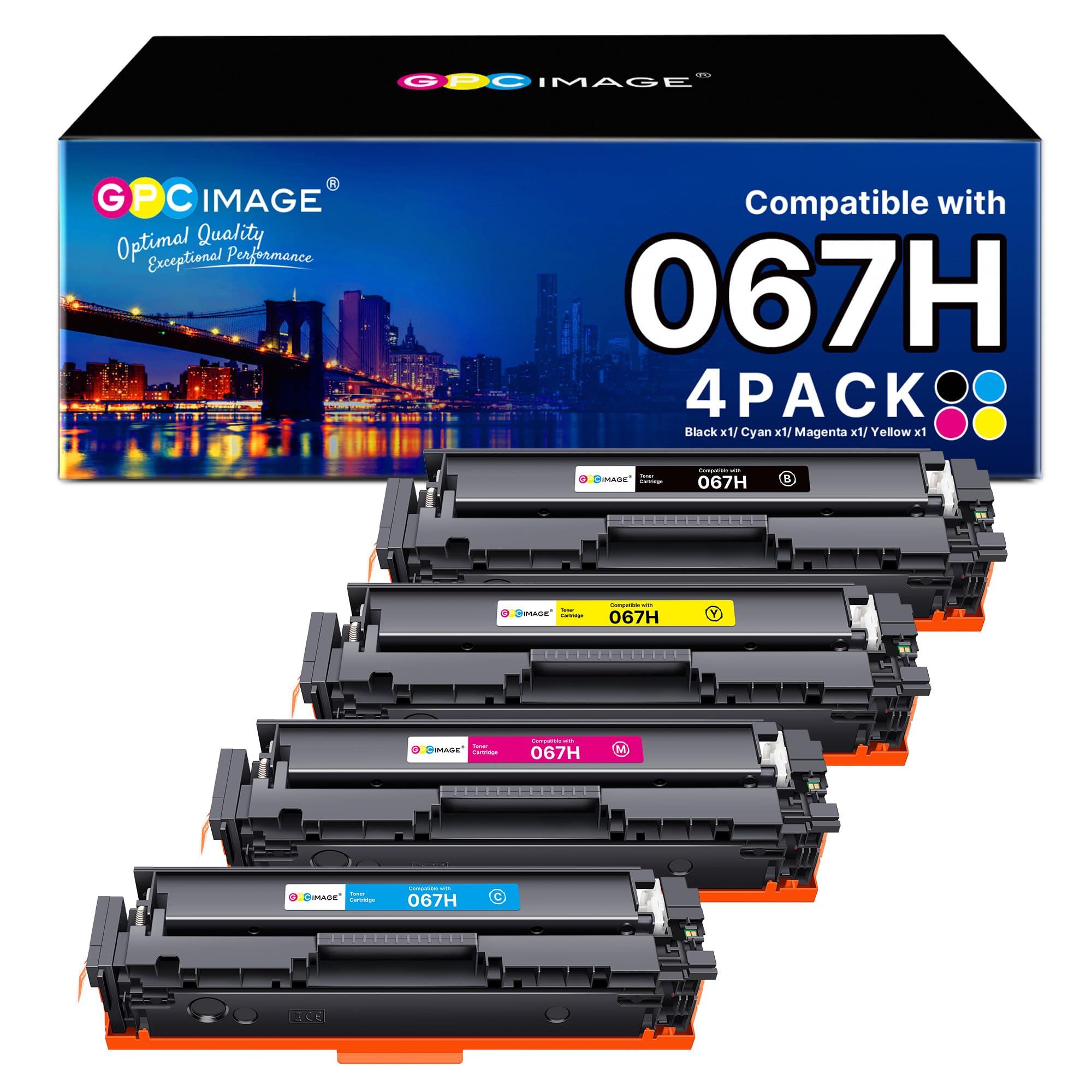 GPC Image 067H 067 Toner Cartridge Replacement for Canon 067H 067 Toner Cartridge Set Cartridge 067 High Yield work for Color ImageClass MF656Cdw