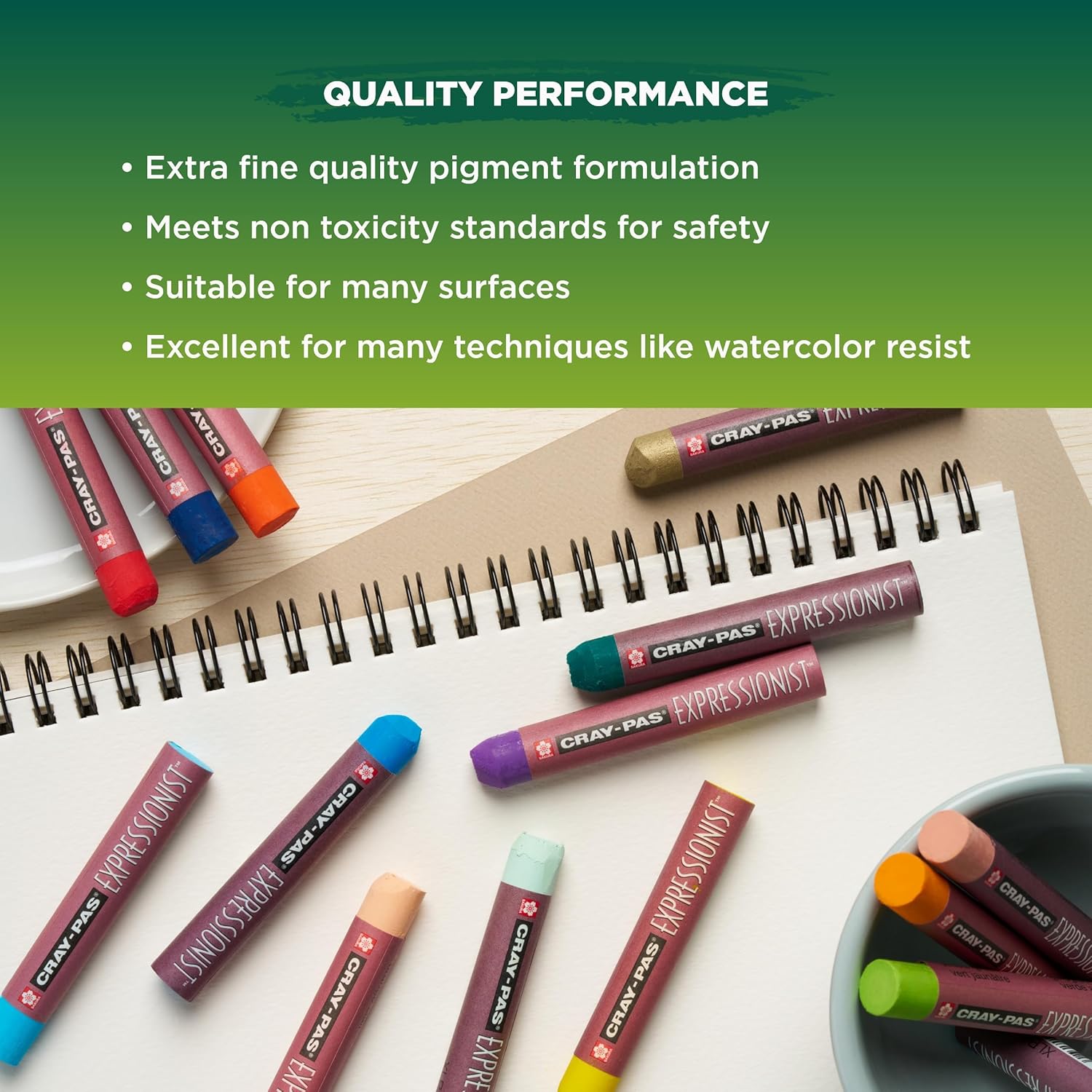 SAKURA XLP50 50-Piece Cray-Pas Expressionist Oil Pastel Set, Assorted Color