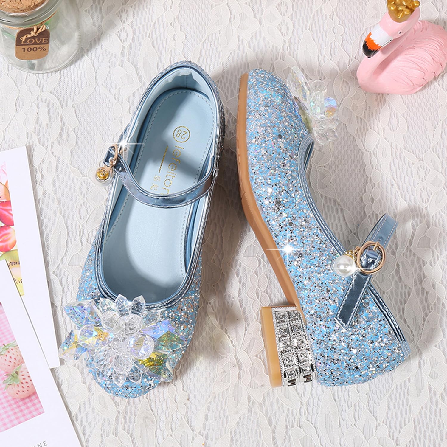 Sandales à Talon Cosplay Boucle Princesse Enfants Chaussures pour Déguisement