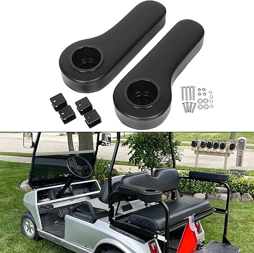 ECOTRIC Juego universal de portavasos para asiento trasero de carrito de golf, compatible con EZGO Club Car Yamaha, par sin necesidad de taladrar