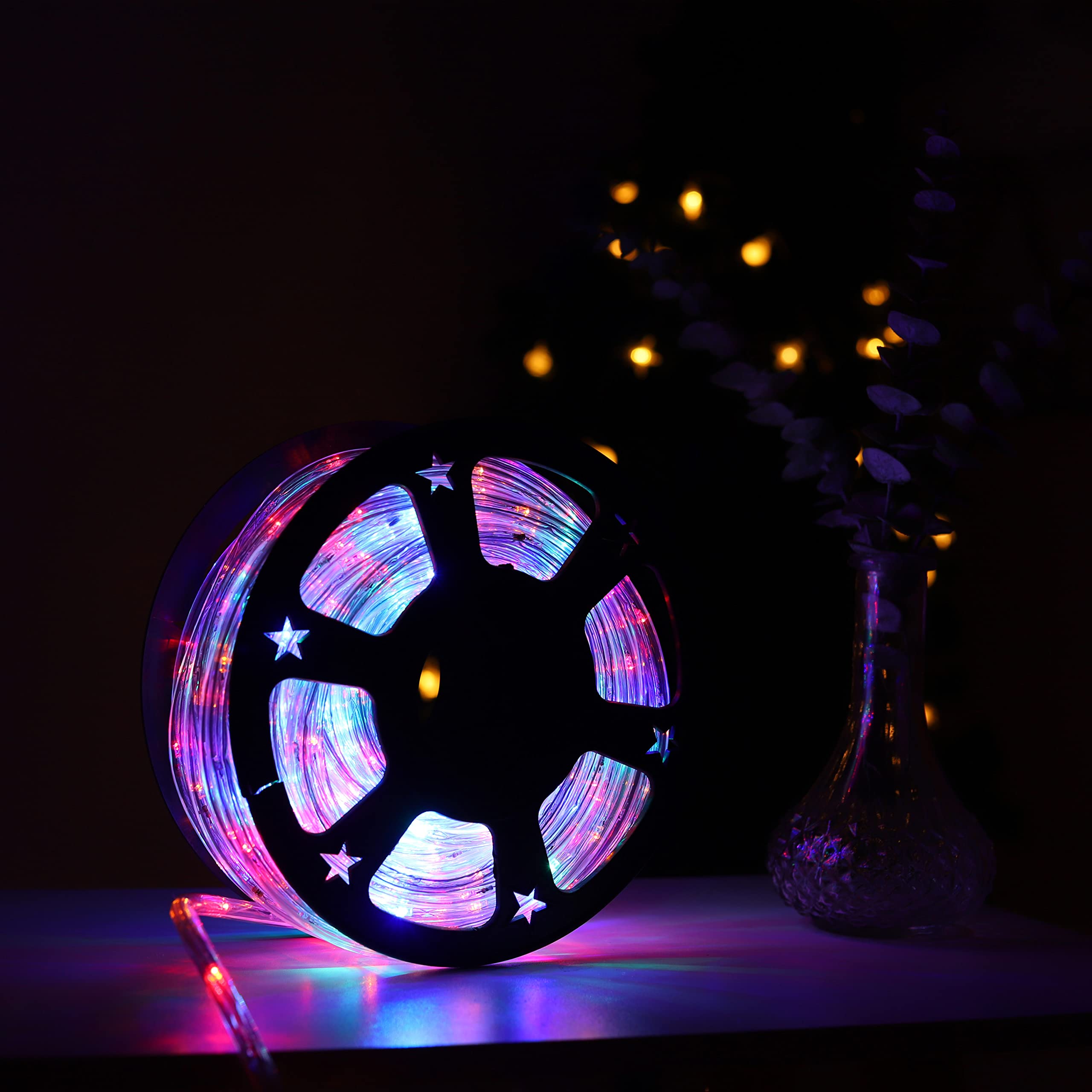 PUHONG 100Ft 720 LED Christmas Rope Lights, Waterproof LED Connectable ...