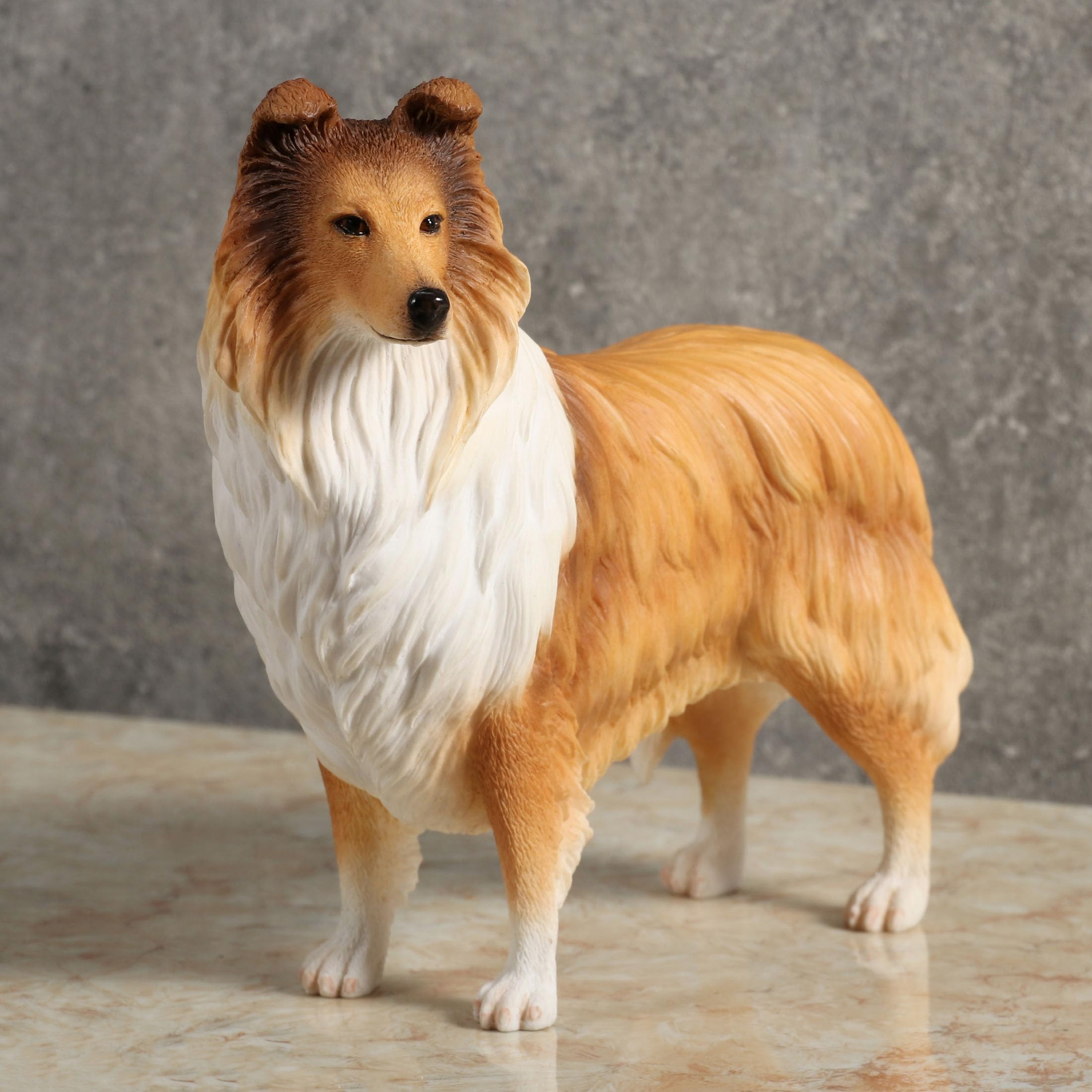 犬の置物 Amazon.co.jp: Veronese Design 5 1/4インチ ラフコリー犬の置物